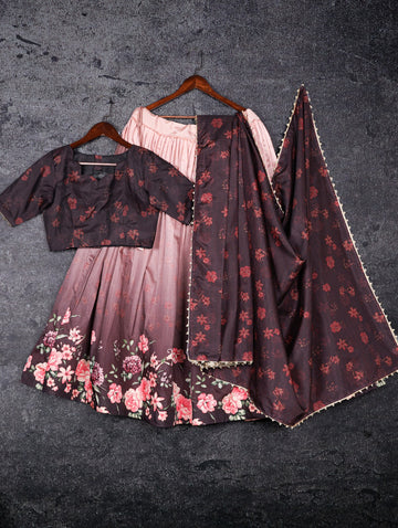Beautiful Designer Party Wear Tussar Silk Lehenga Choli