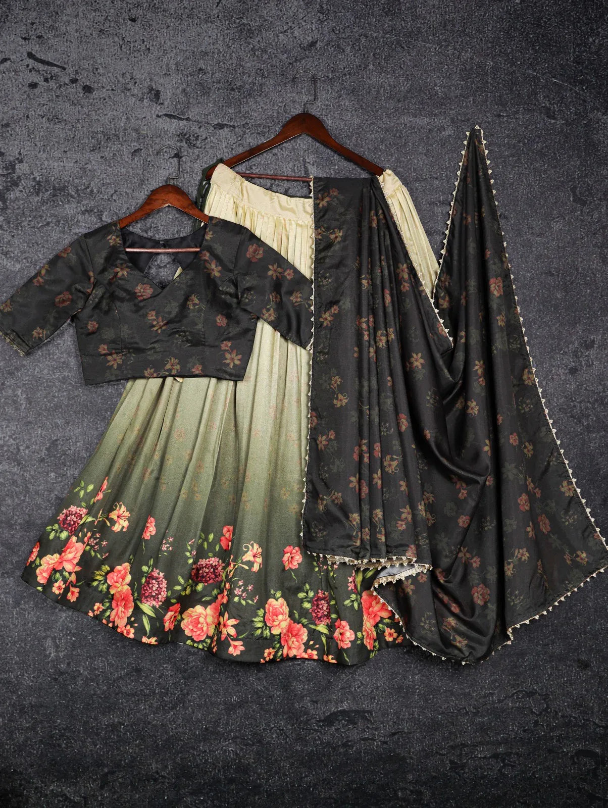 Beautiful Designer Party Wear Tussar Silk Lehenga Choli