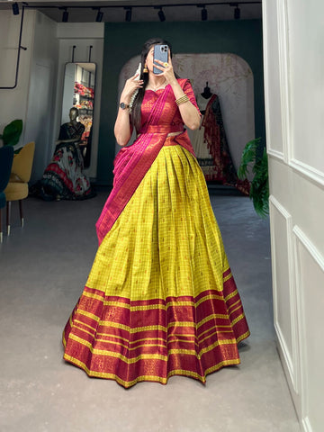Beautiful Designer Party Wear Jacquard Silk Lehenga Choli