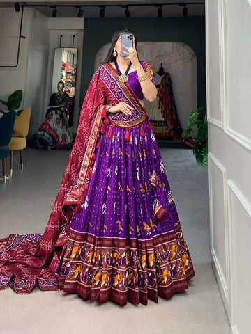Beautiful Designer Party Wear Tussar Silk Lehenga Choli