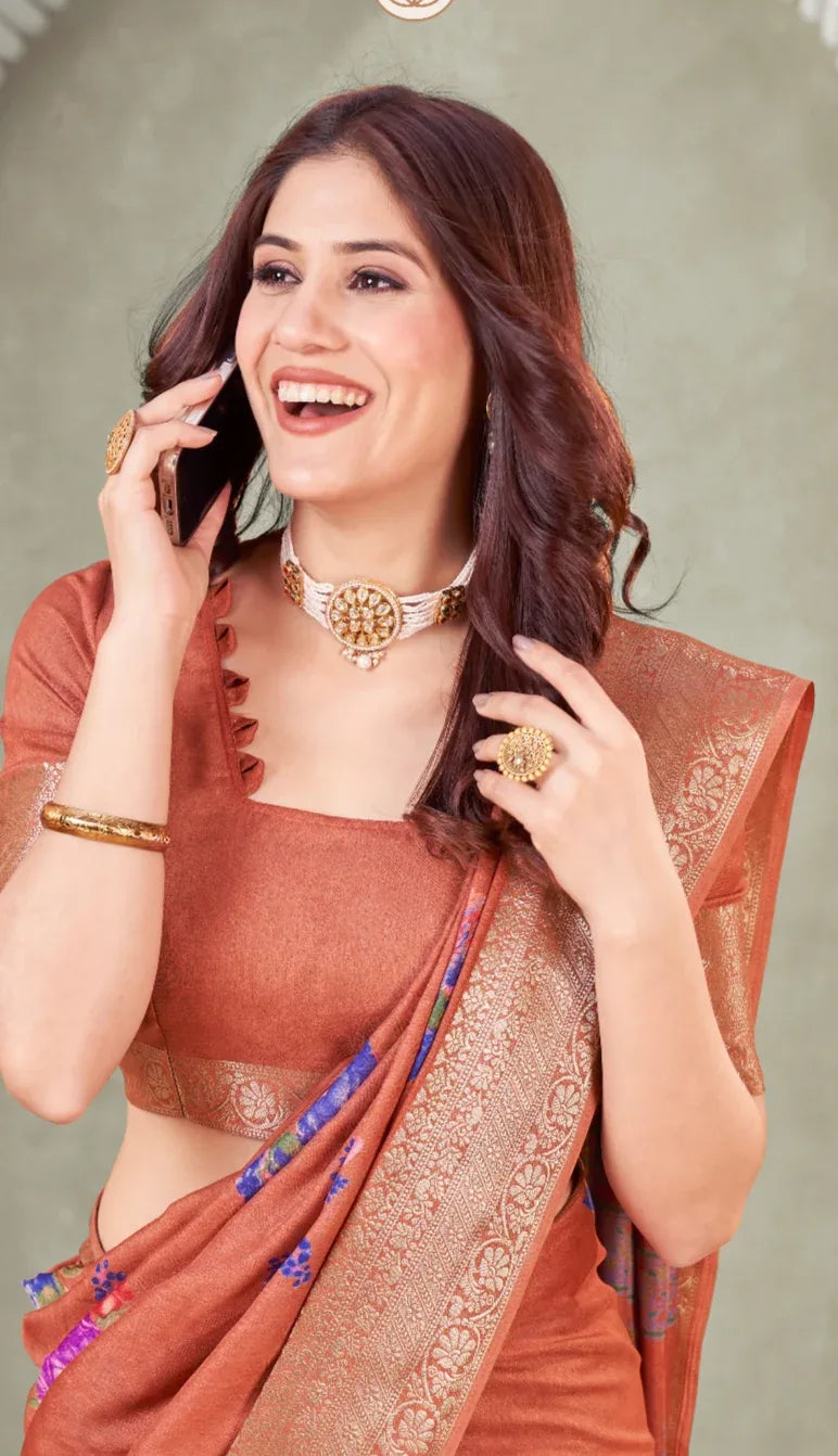 Beautiful Designer Kisna Soft Self Weaving Saree