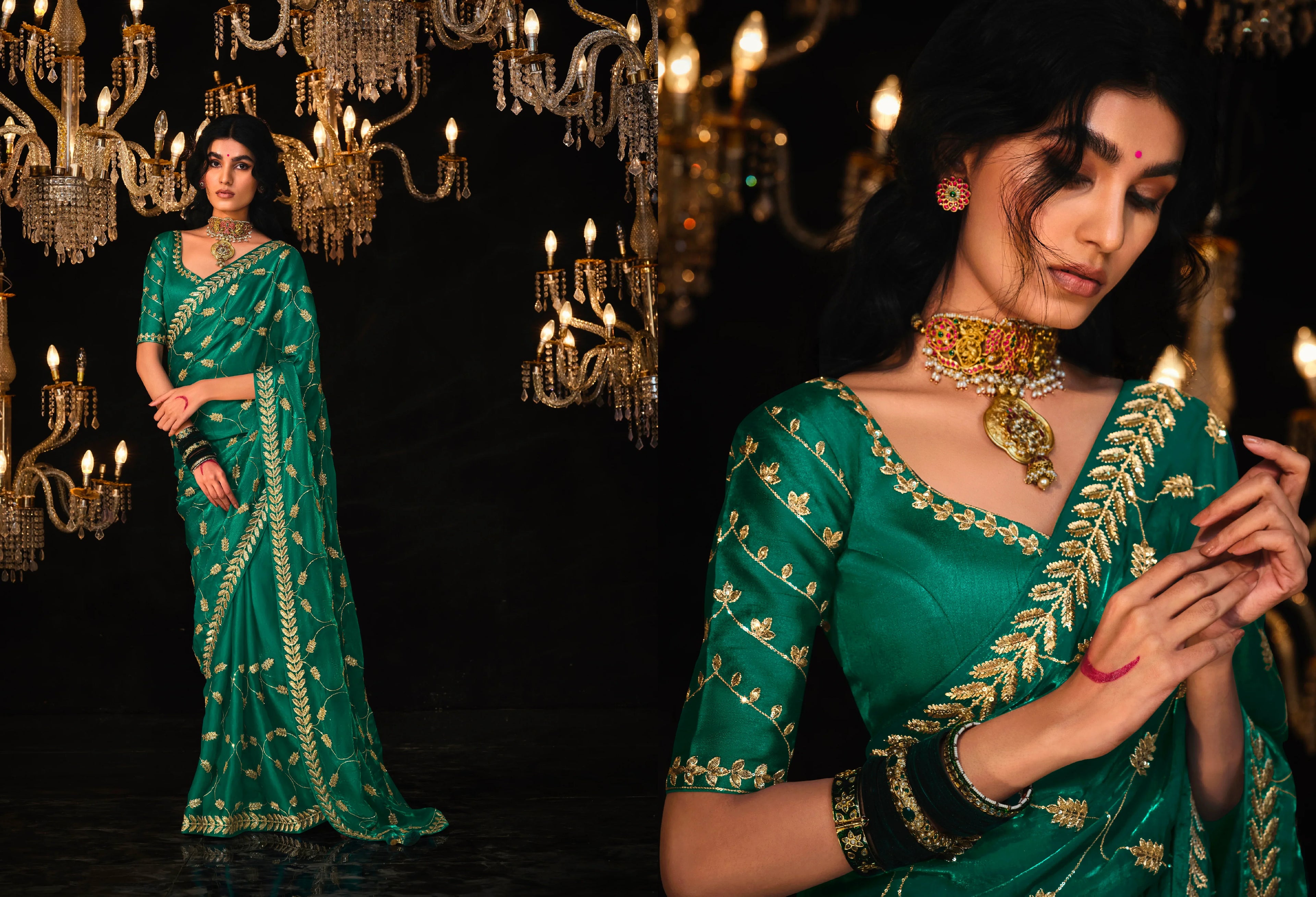 Beautiful Designer Wedding Wear Premium Fancy Work Saree