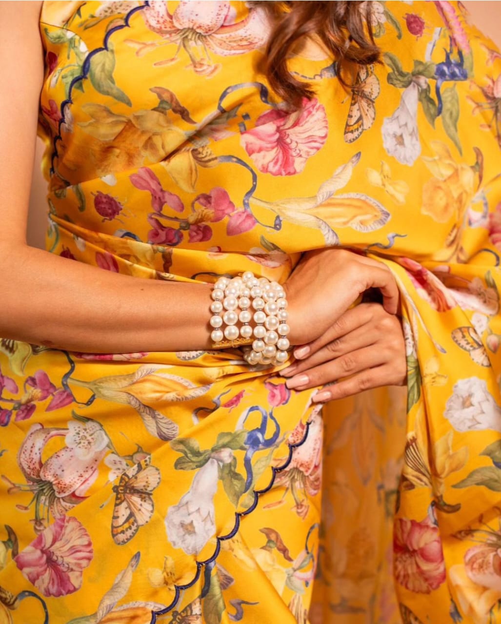 Beautiful Designer Imported Tebi Silk Organza Printed Saree