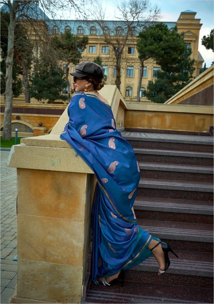 Beautiful Designer Kanthkala Pure Satin Silk Saree