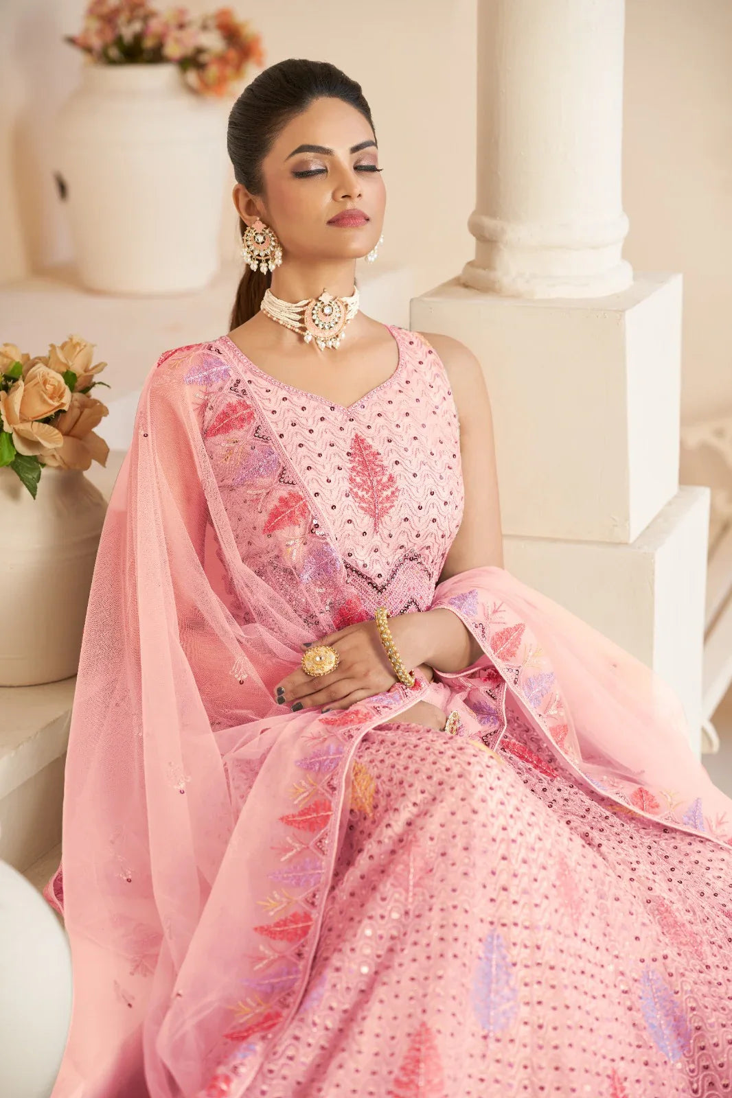 Beautiful Designer Party Wear Soft Net Lehenga Choli