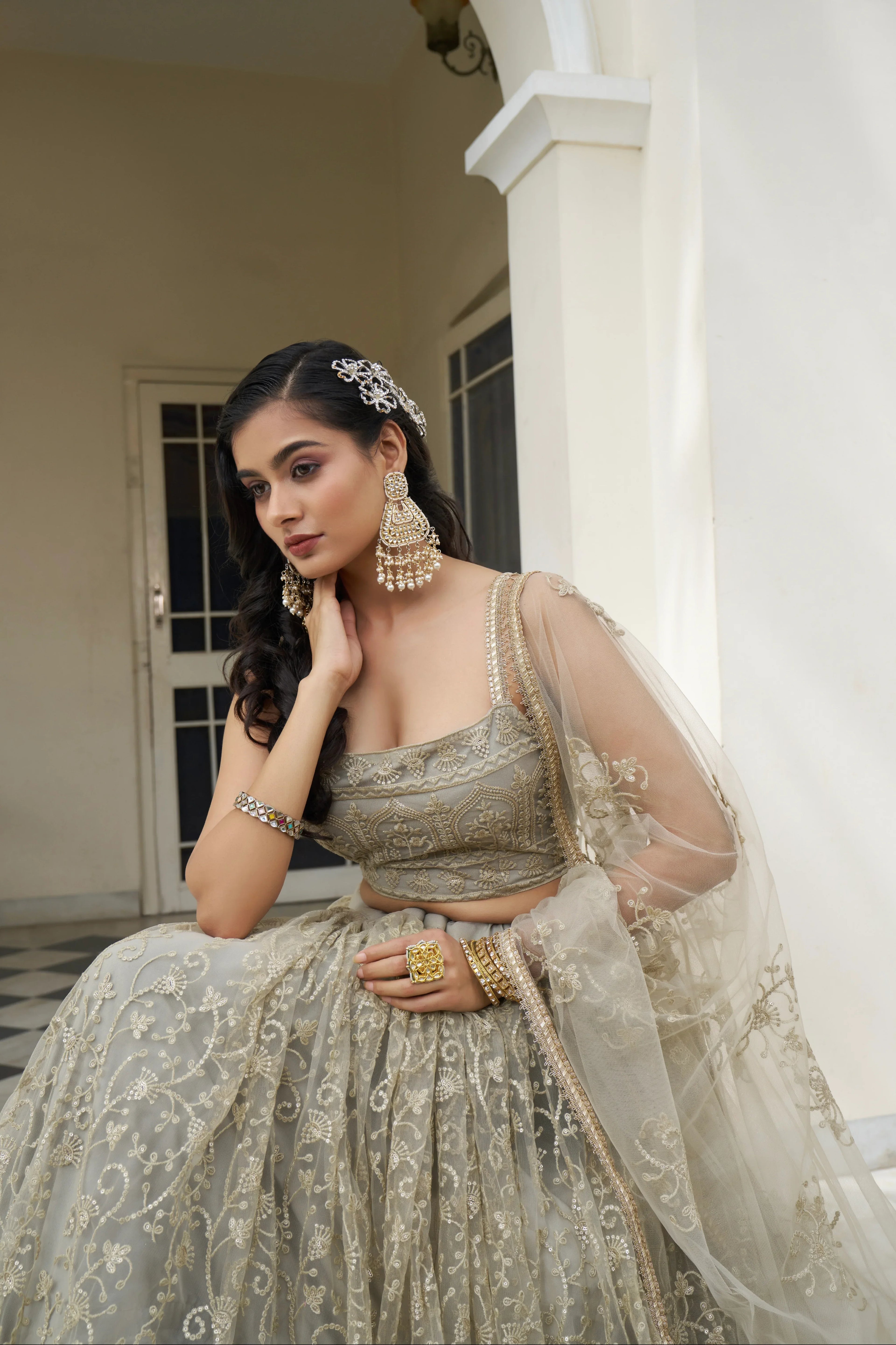 Beautiful Dessigner Occasion Wear Butterfly Net Lehenga Choli