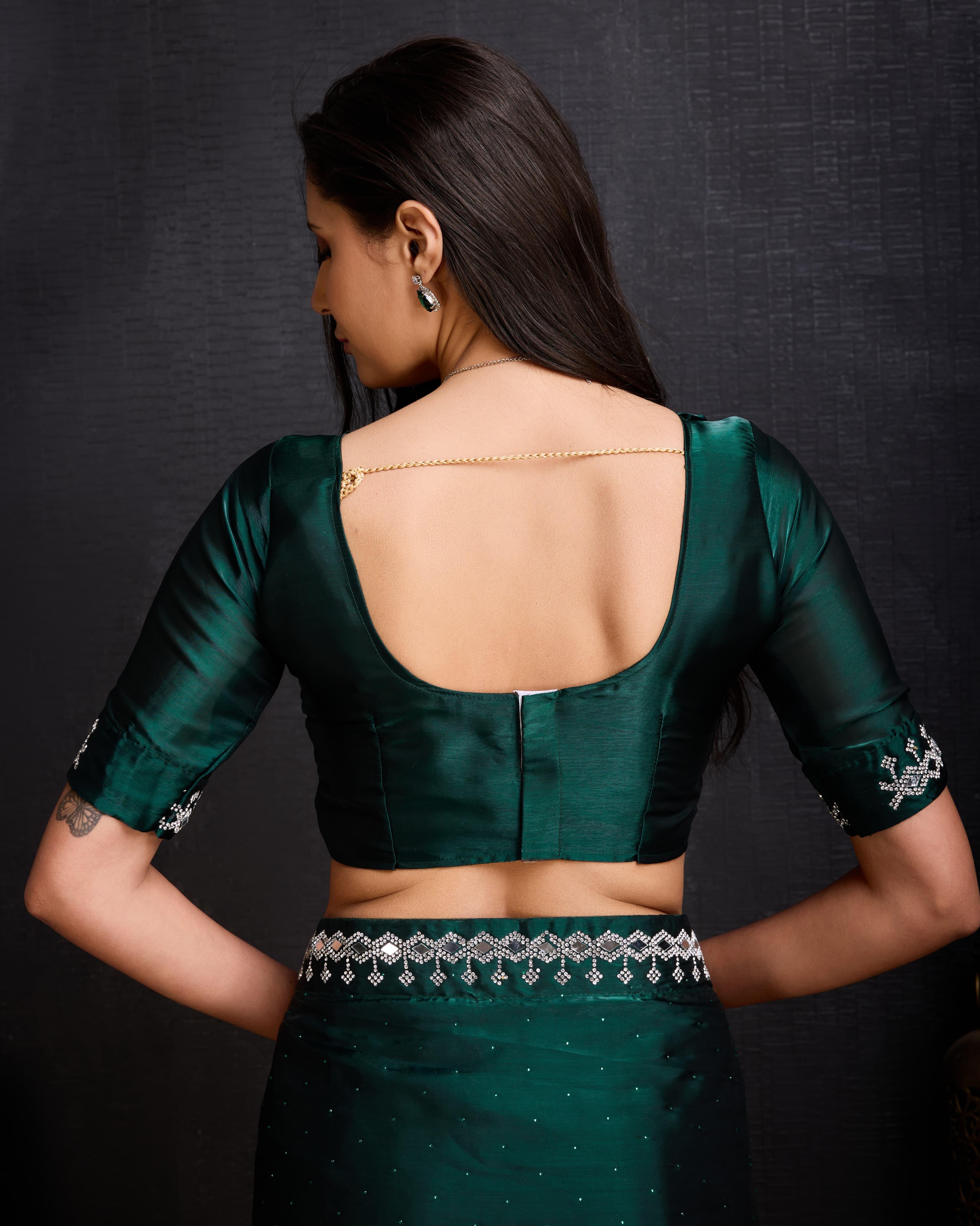 Beautiful Designer Soft Faux Georgette With Sequence Saree
