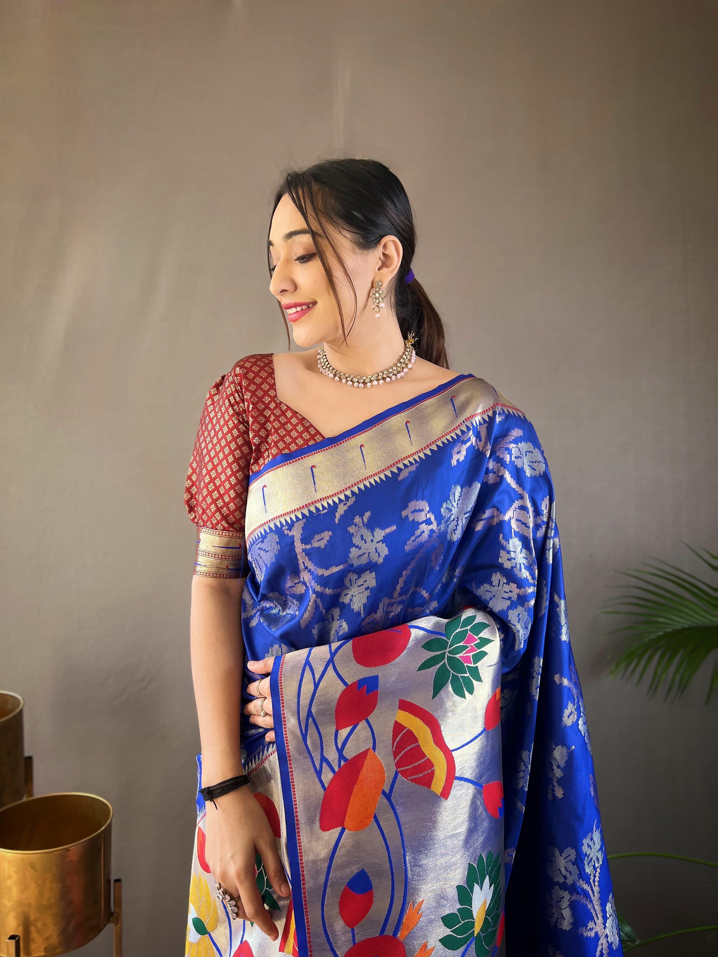 Beautiful Designer Geeta Pure Soft Paithani Silk Saree