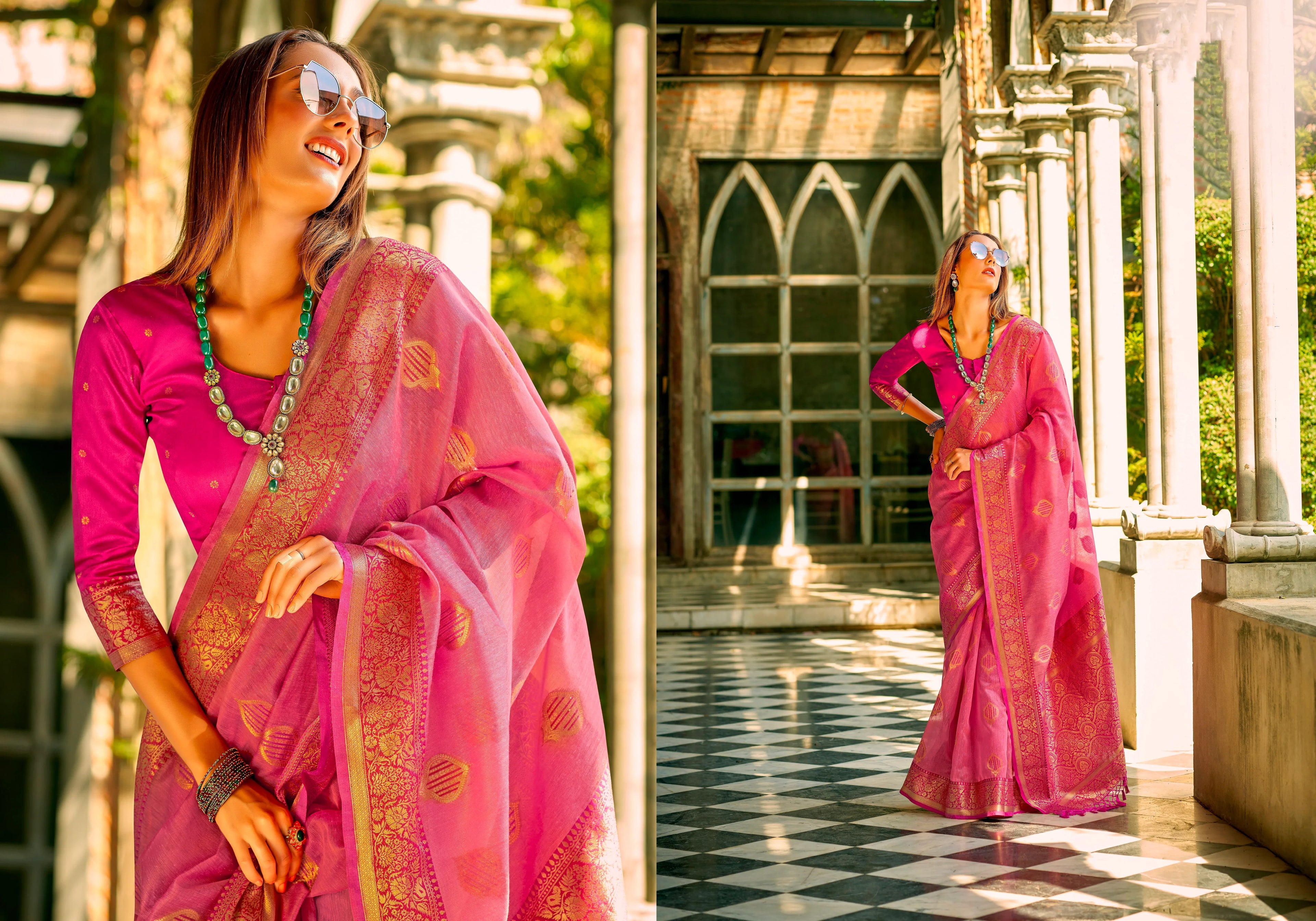 Beautiful Designer Occasion Wear Tissue Silk Saree
