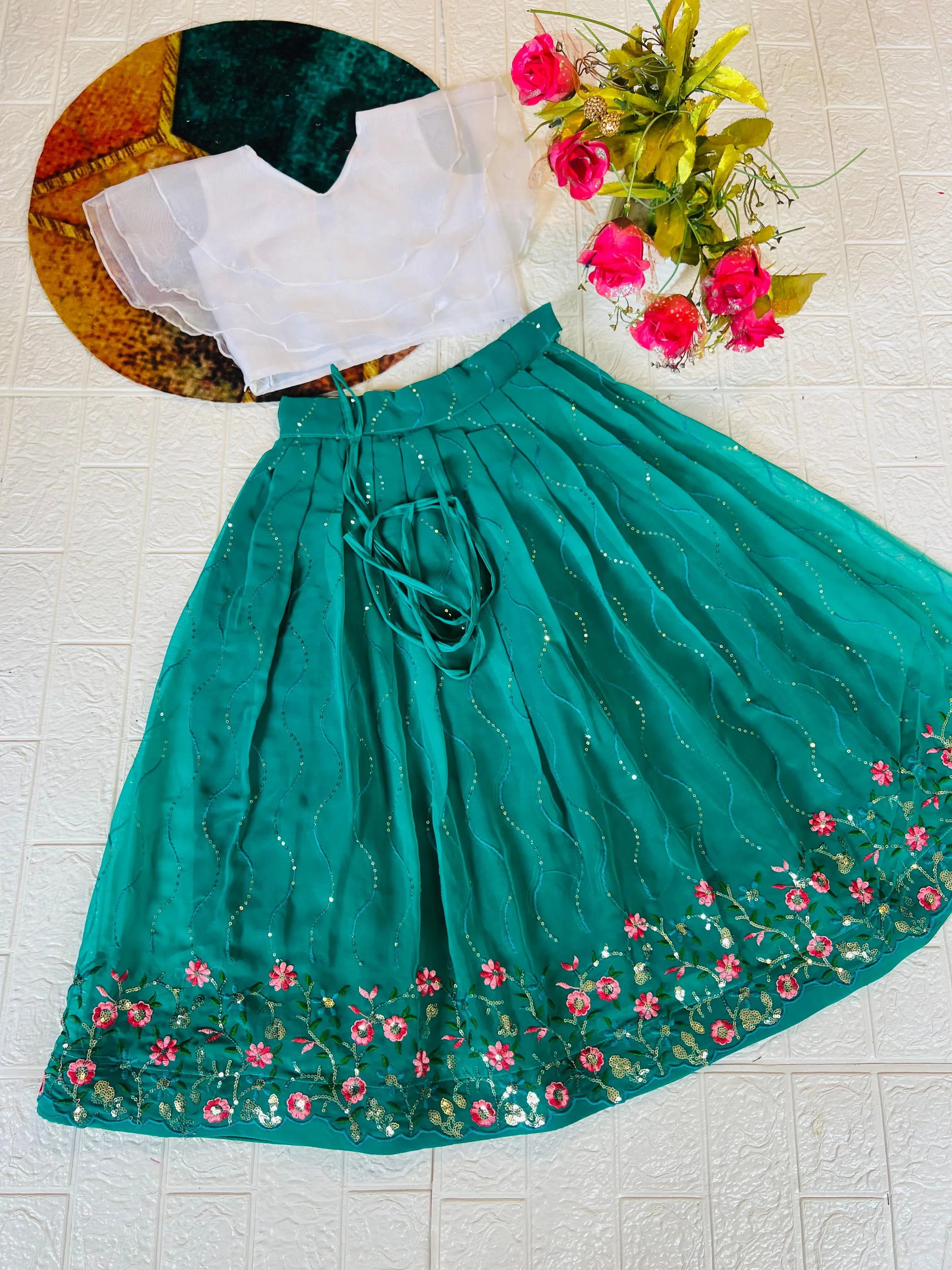 Beautiful Designer Georgette with Sequence Kid&
