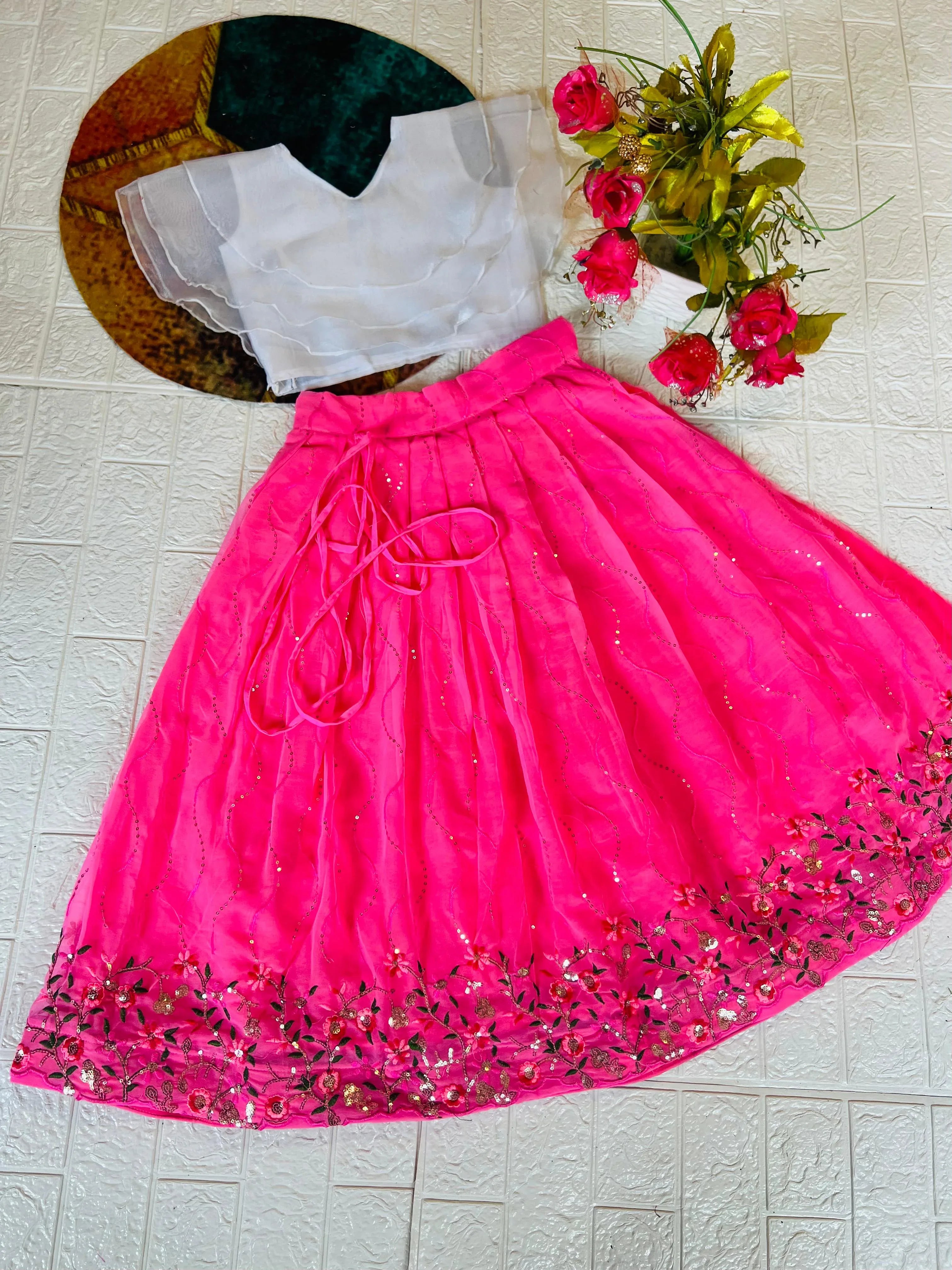 Beautiful Designer Georgette with Sequence Kid&