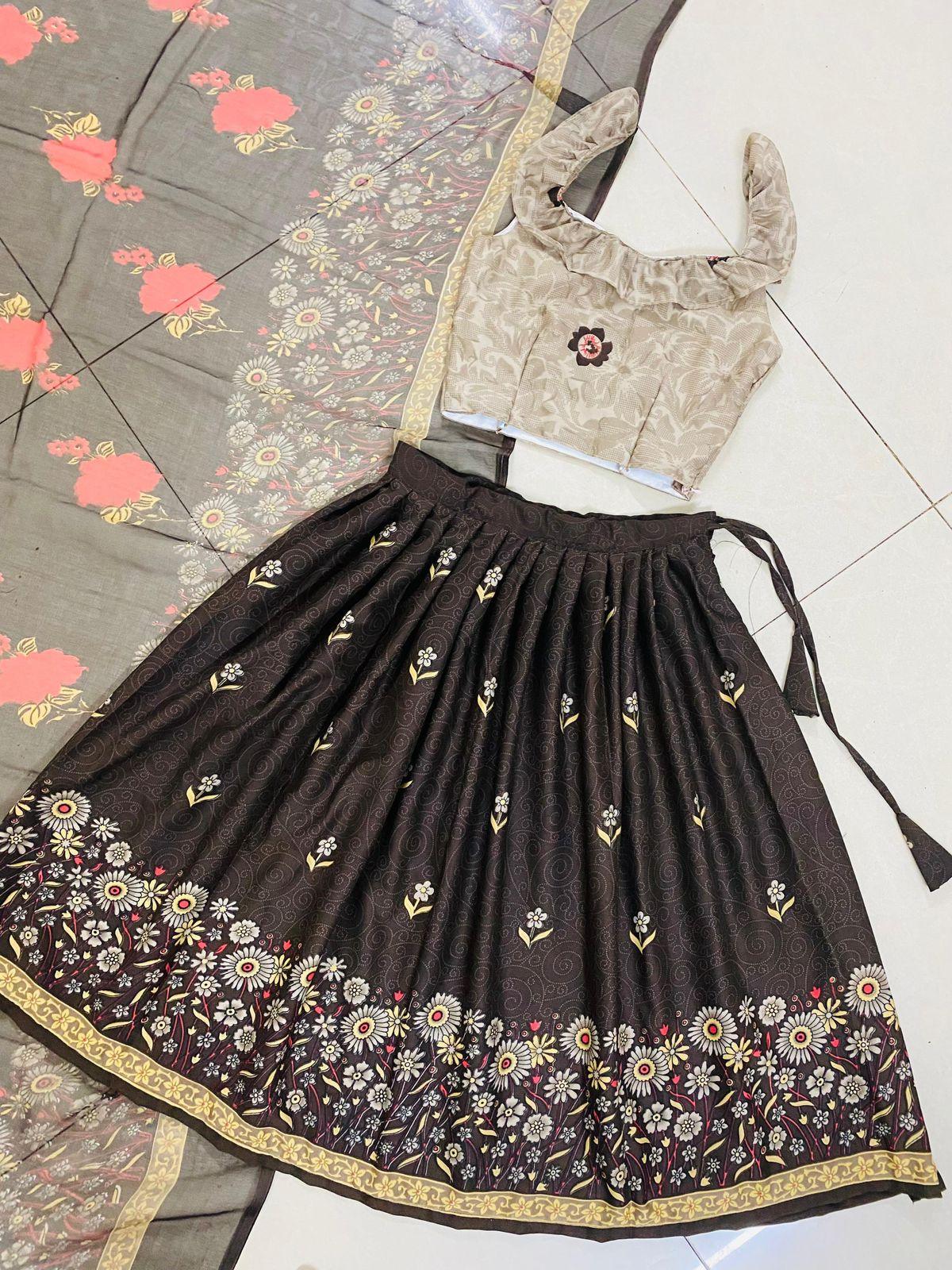 Beautiful Designer Soft Crap Silk Kid&