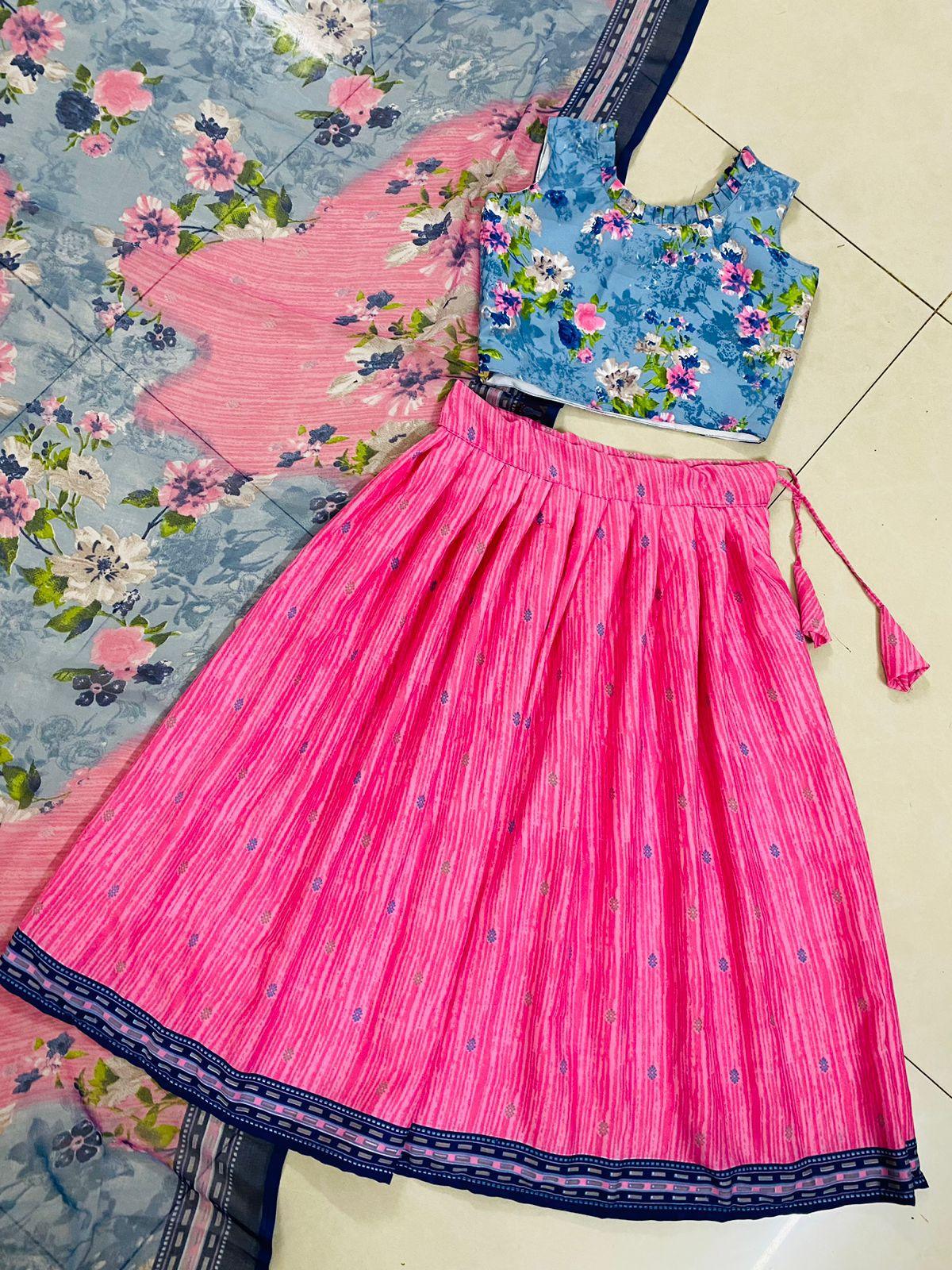Beautiful Designer Soft Crap Silk Kid&