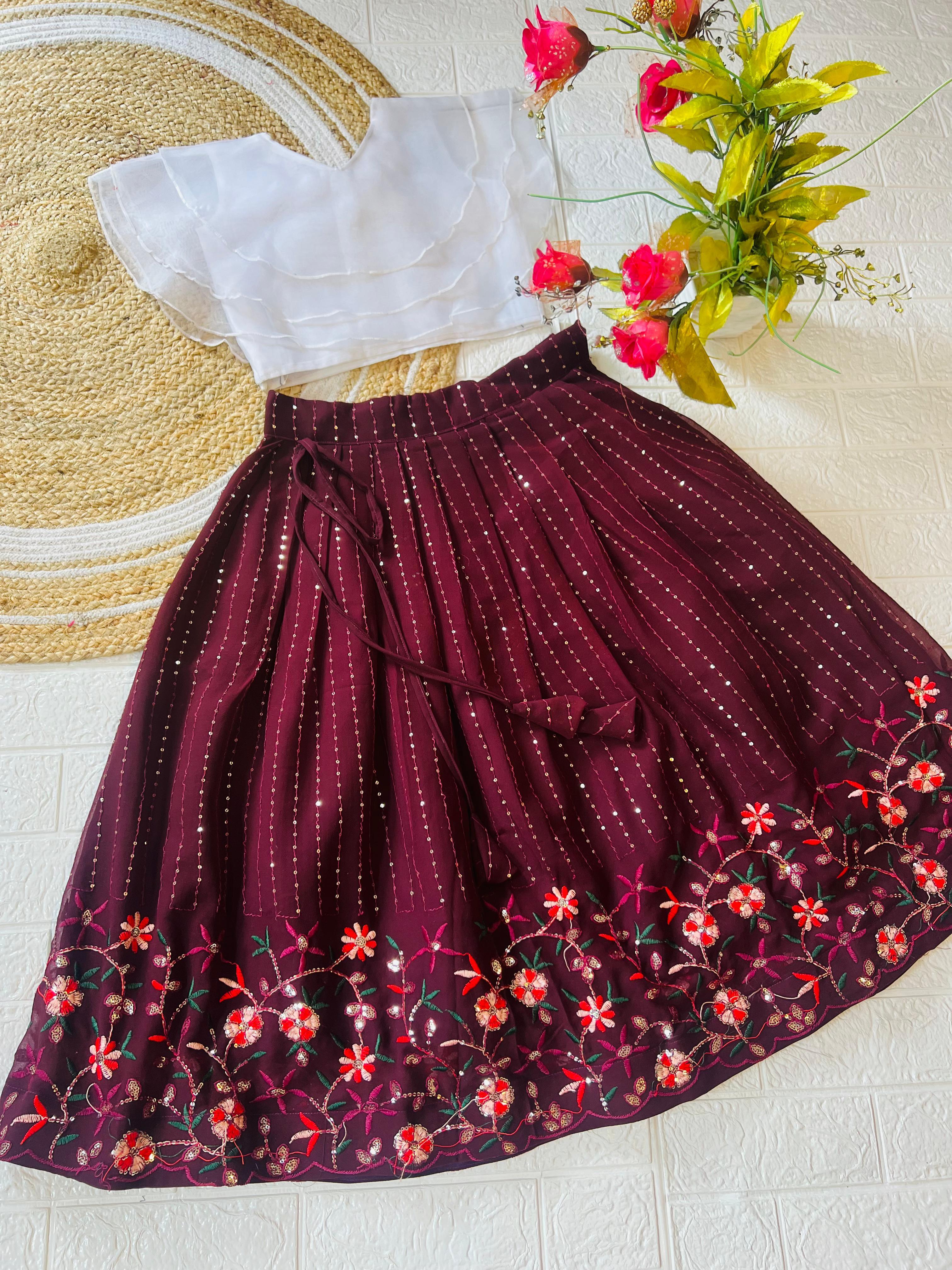 Beautiful Designer Soft Georgette Kid&