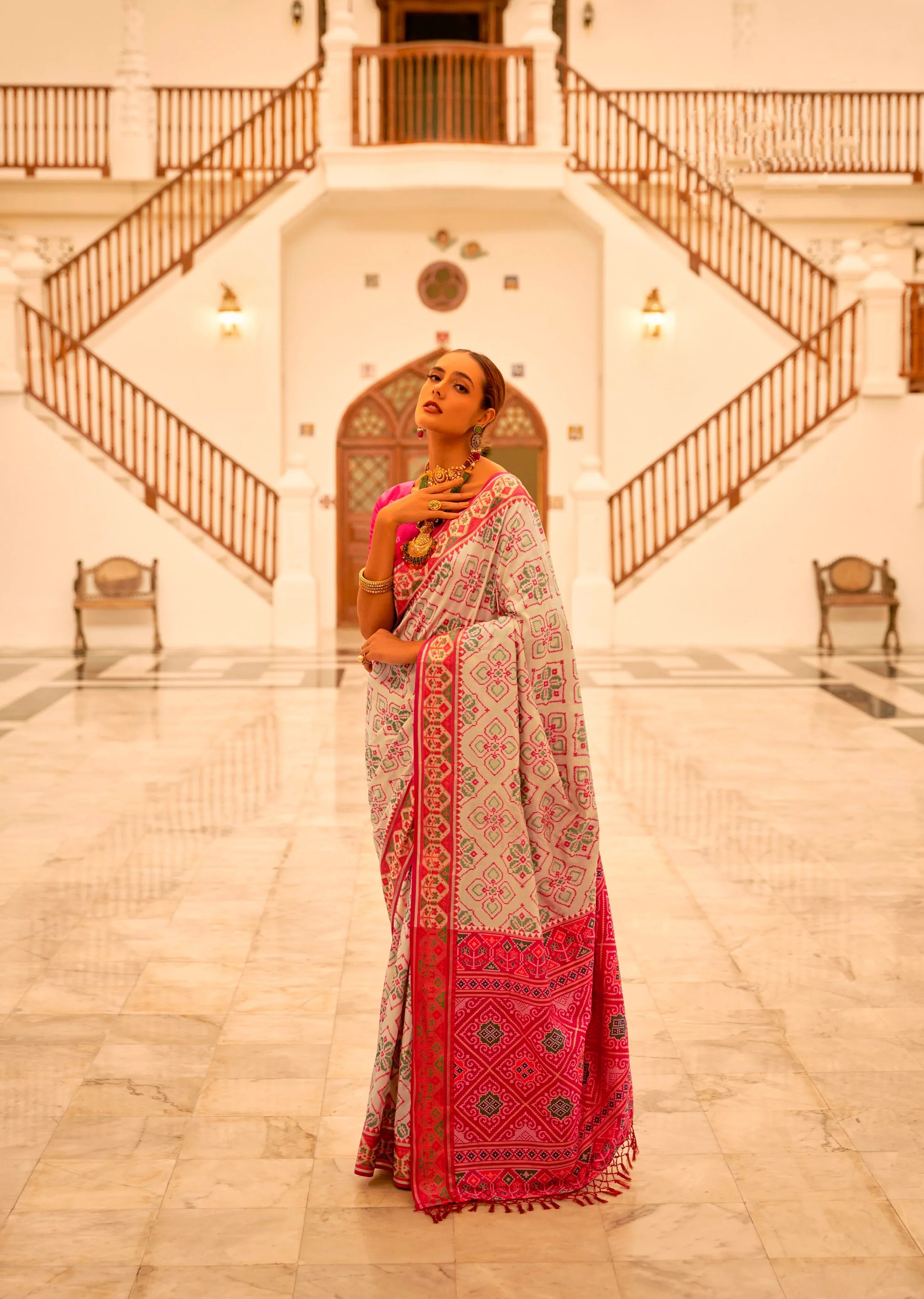 Beautiful Designer Traditional Wear Pure Patola Banarasi Silk Saree