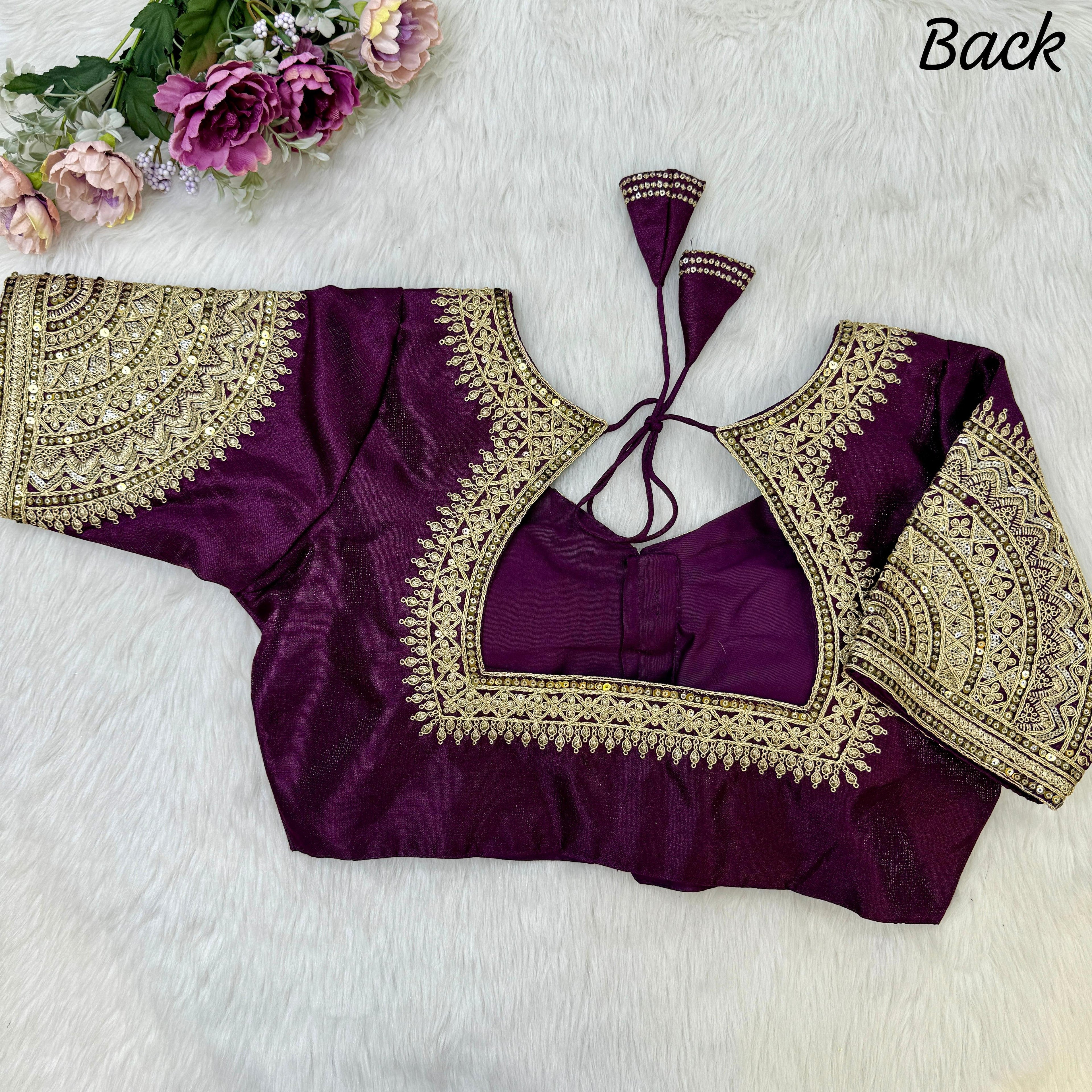 Beautiful Designer Wedding Style Heavy Soft Milan Silk Readymade Blouse