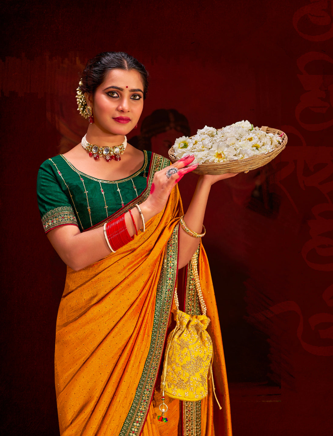 Beautiful Designer Occasion Wear Heavy Vichitra Silk Saree