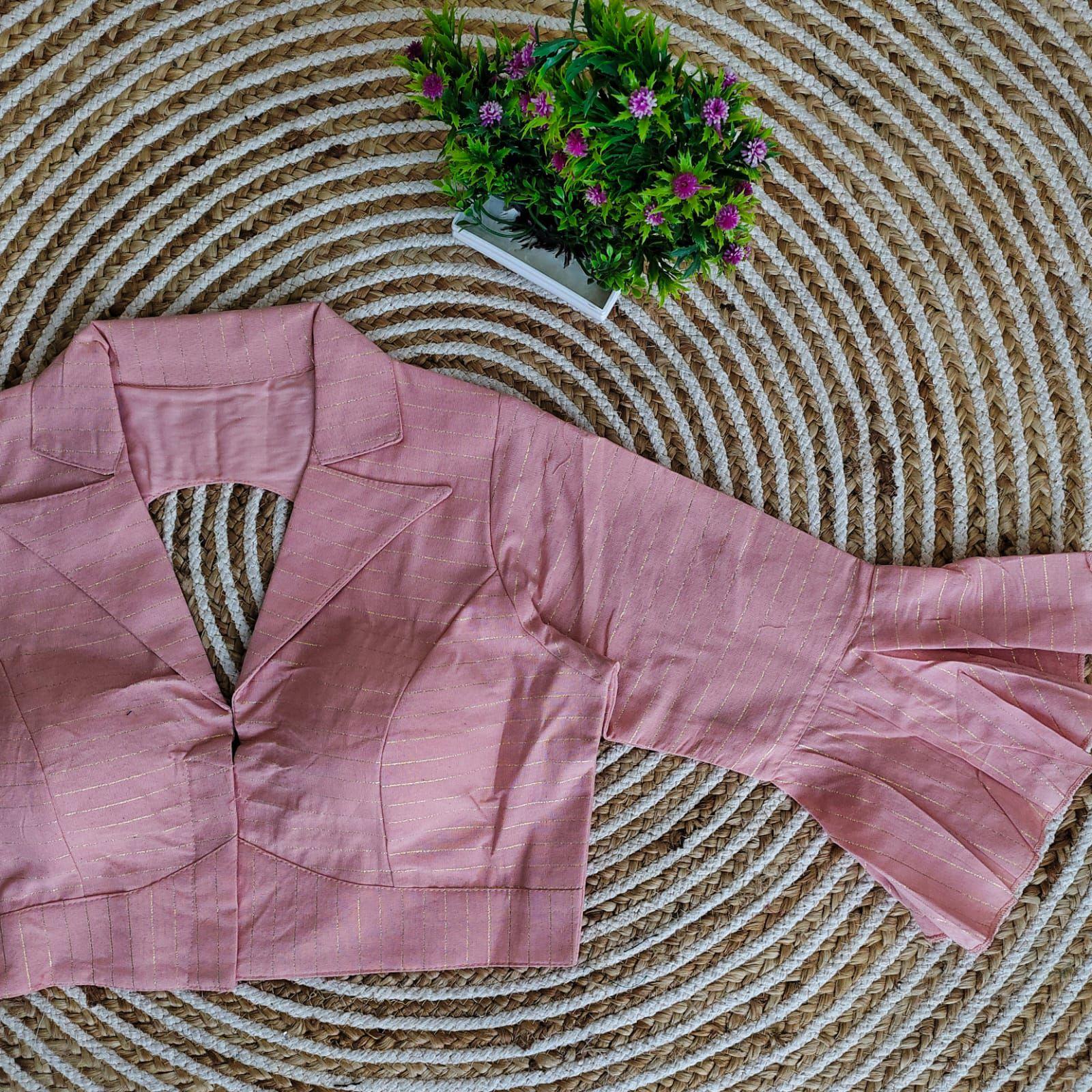 Beautiful Designer Readymade Pure Cotton Collar Blouse