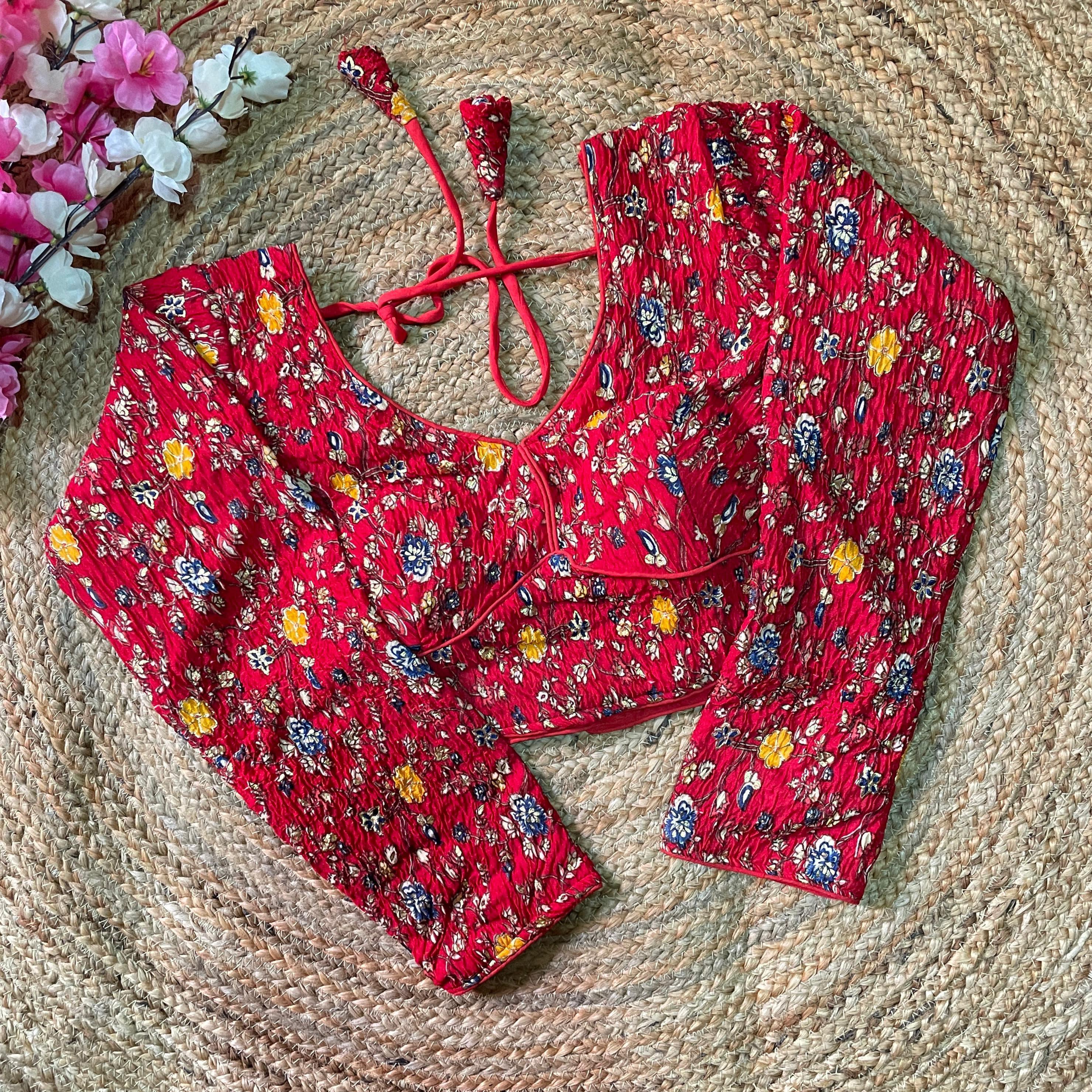 Beautiful Designer Readymade Kashmiri Crush Silk Blouse
