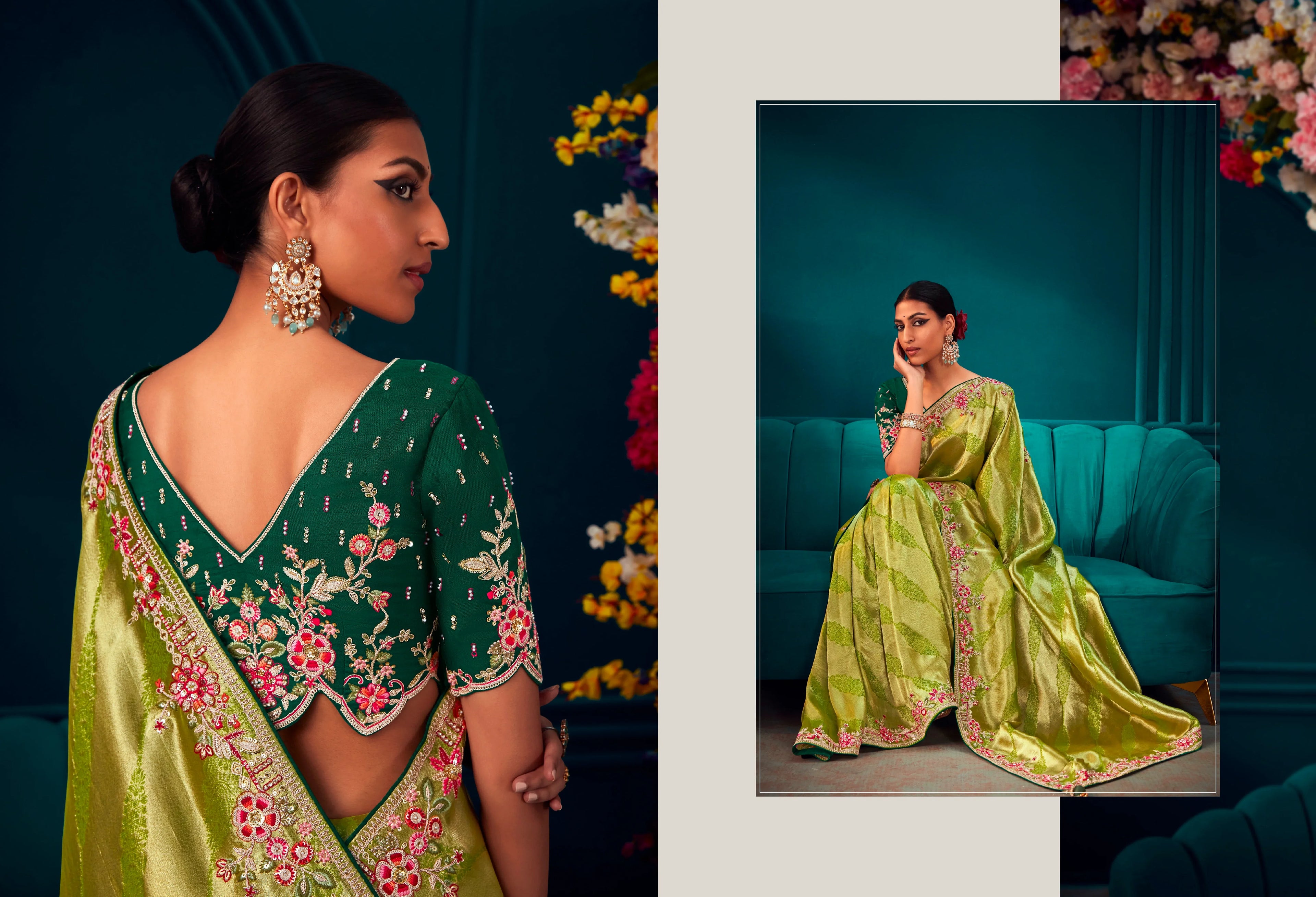 Beautiful Designer Wedding Wear Pure Banarasi Kanjivaram Saree