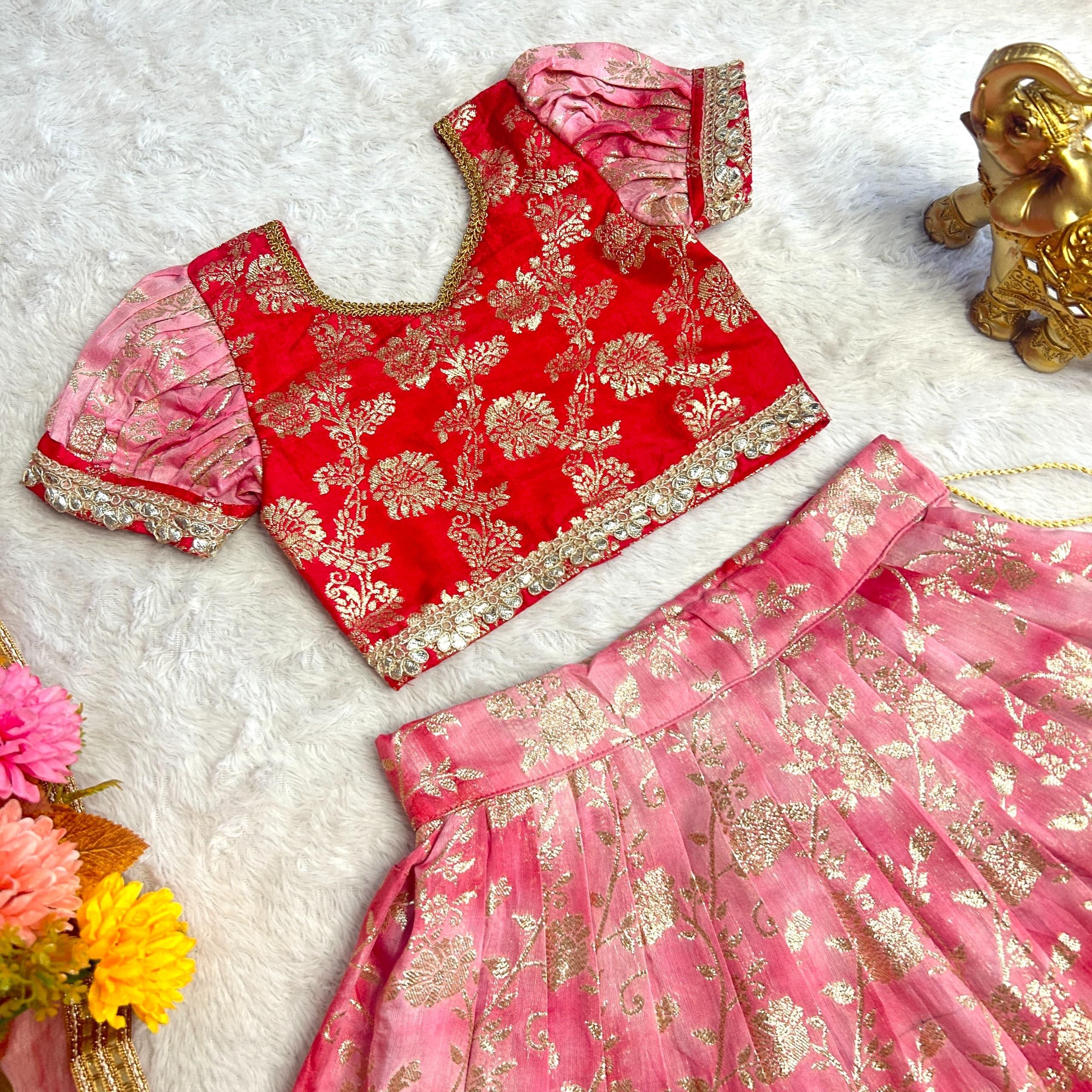 Beautiful Designer Party Wear Soft Silk Kid&
