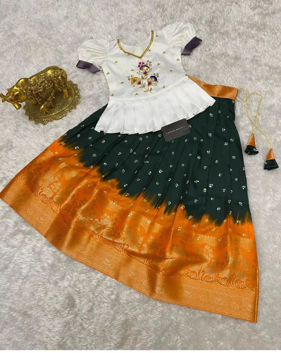 Beautiful Designer Party Wear Soft Dola Silk Kid&