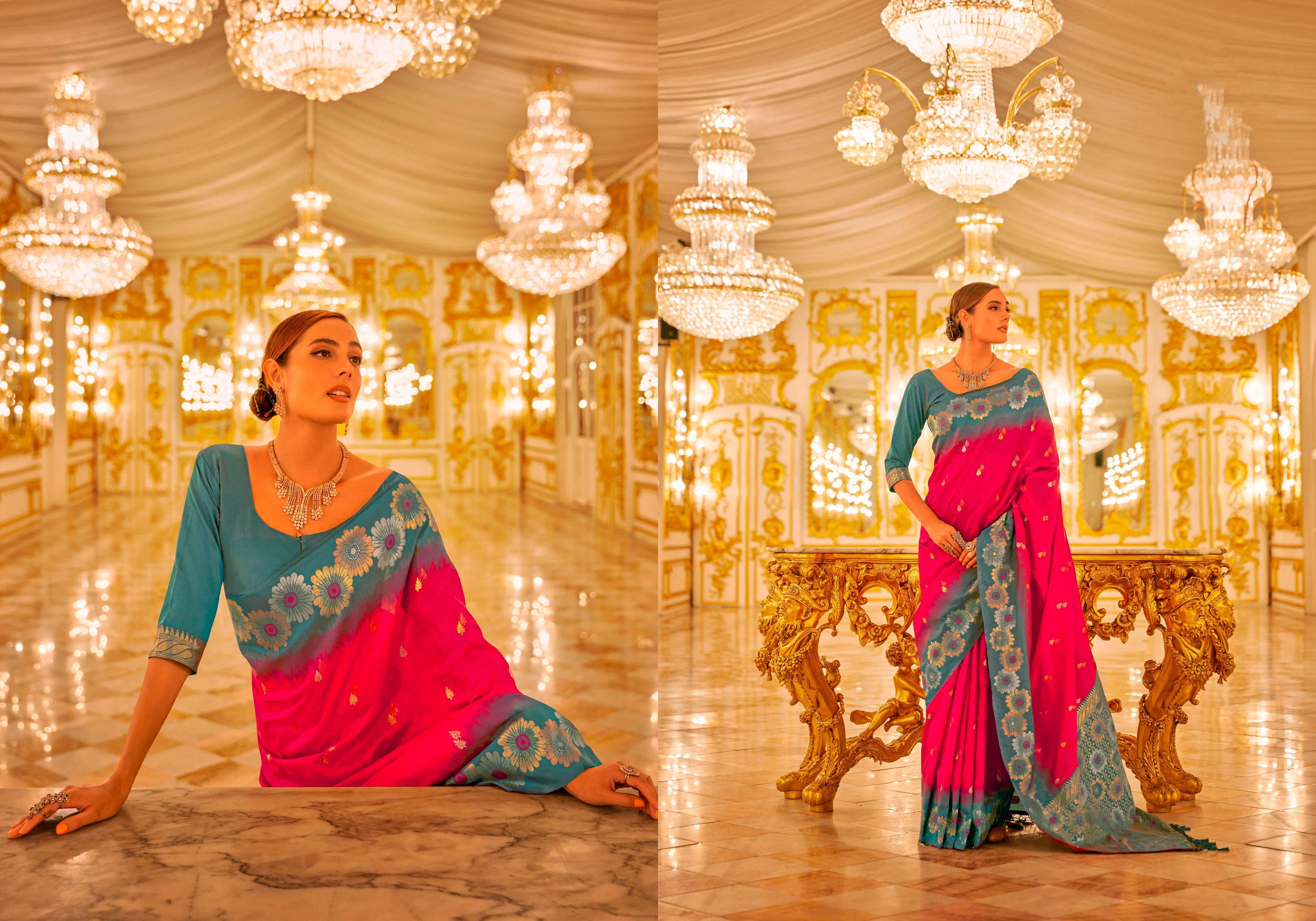 Designer Festival Wear Banarasi Silk Weaving Saree