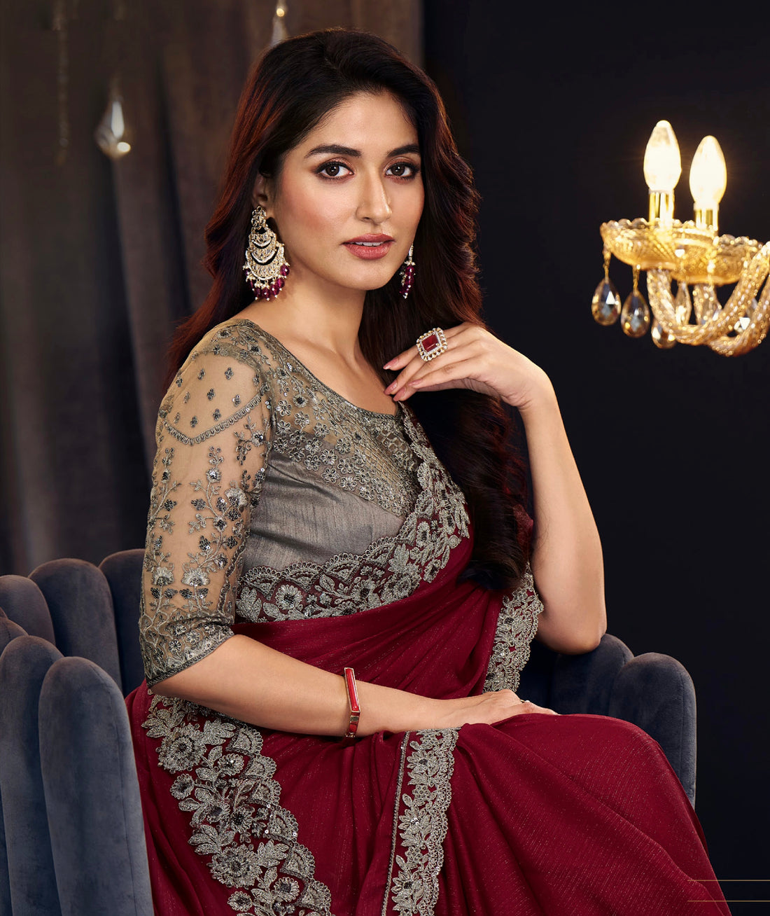 Beautiful Designer Occasion Wear Georgette Saree