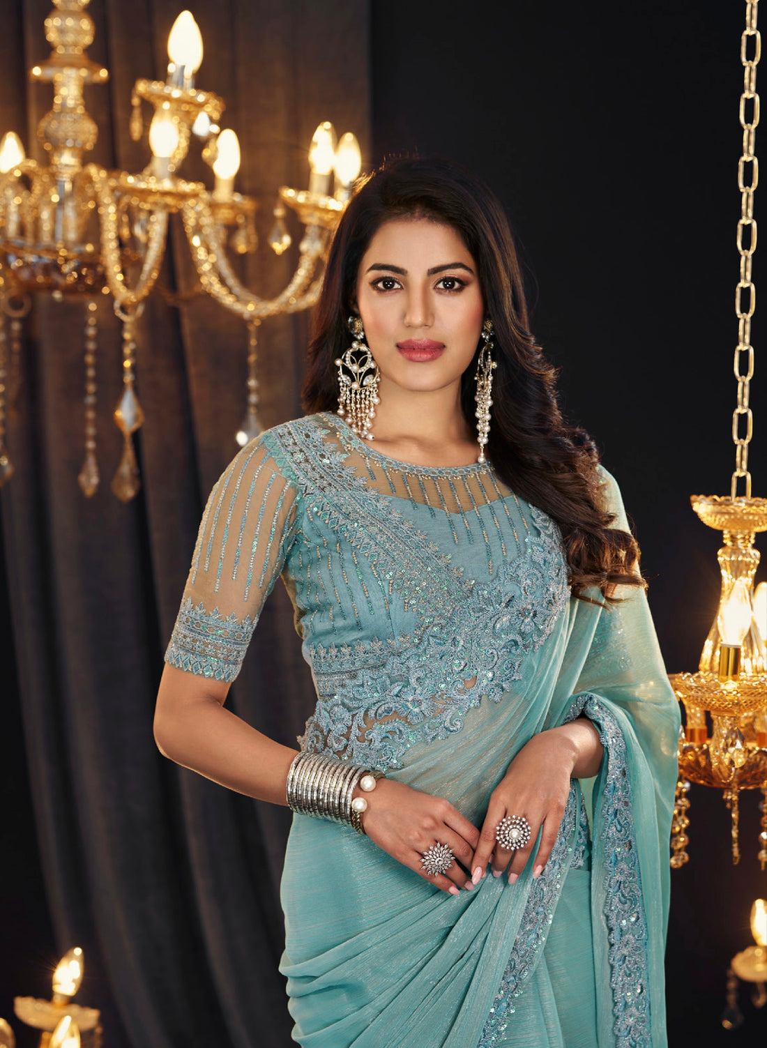 Beautiful Designer Occasion Wear Georgette Saree