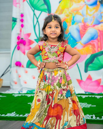 Beautiful Designer Summer Special Multi Colour Kids Lehenga Choli