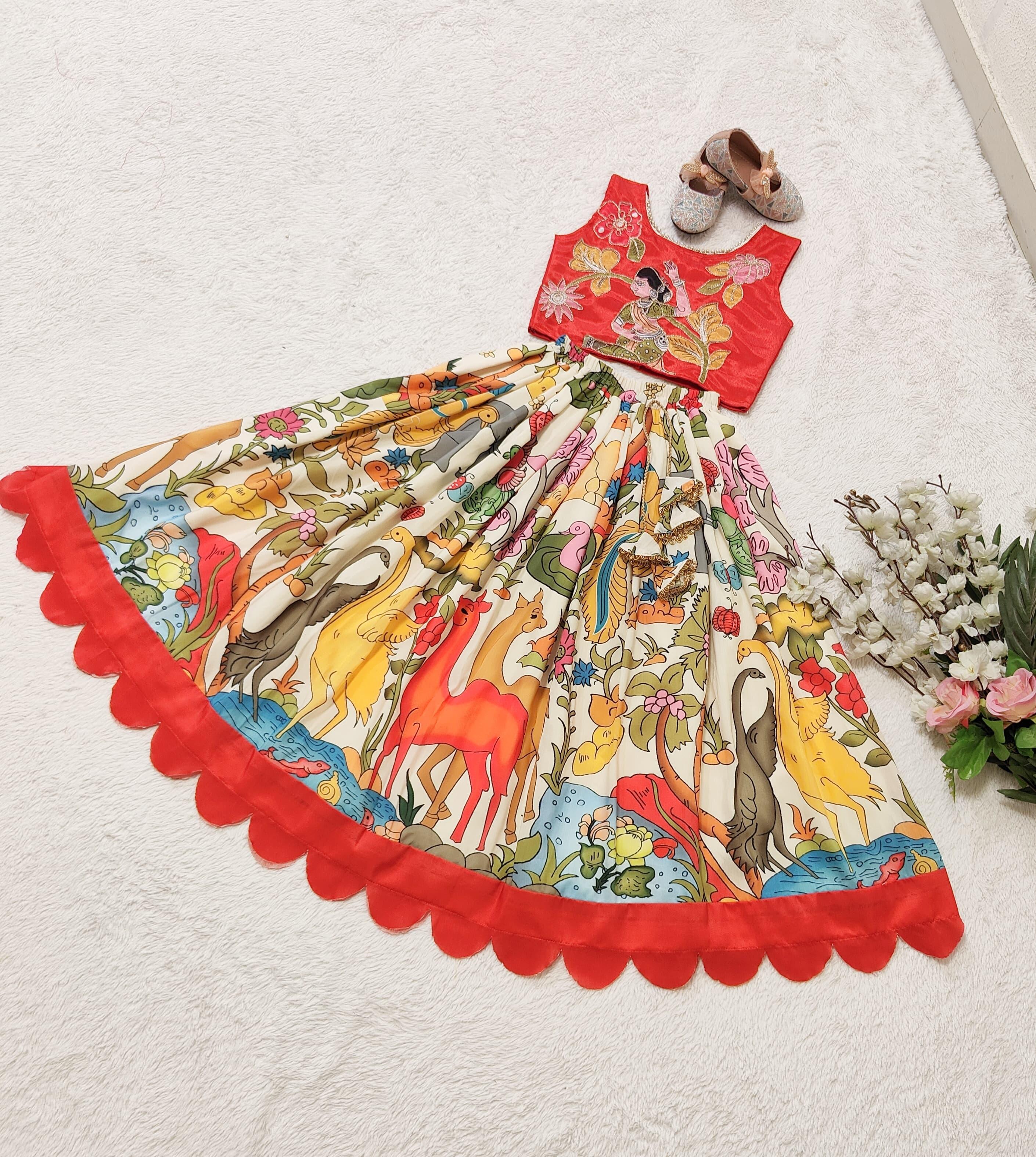 Beautiful Designer Summer Special Multi Colour Kids Lehenga Choli