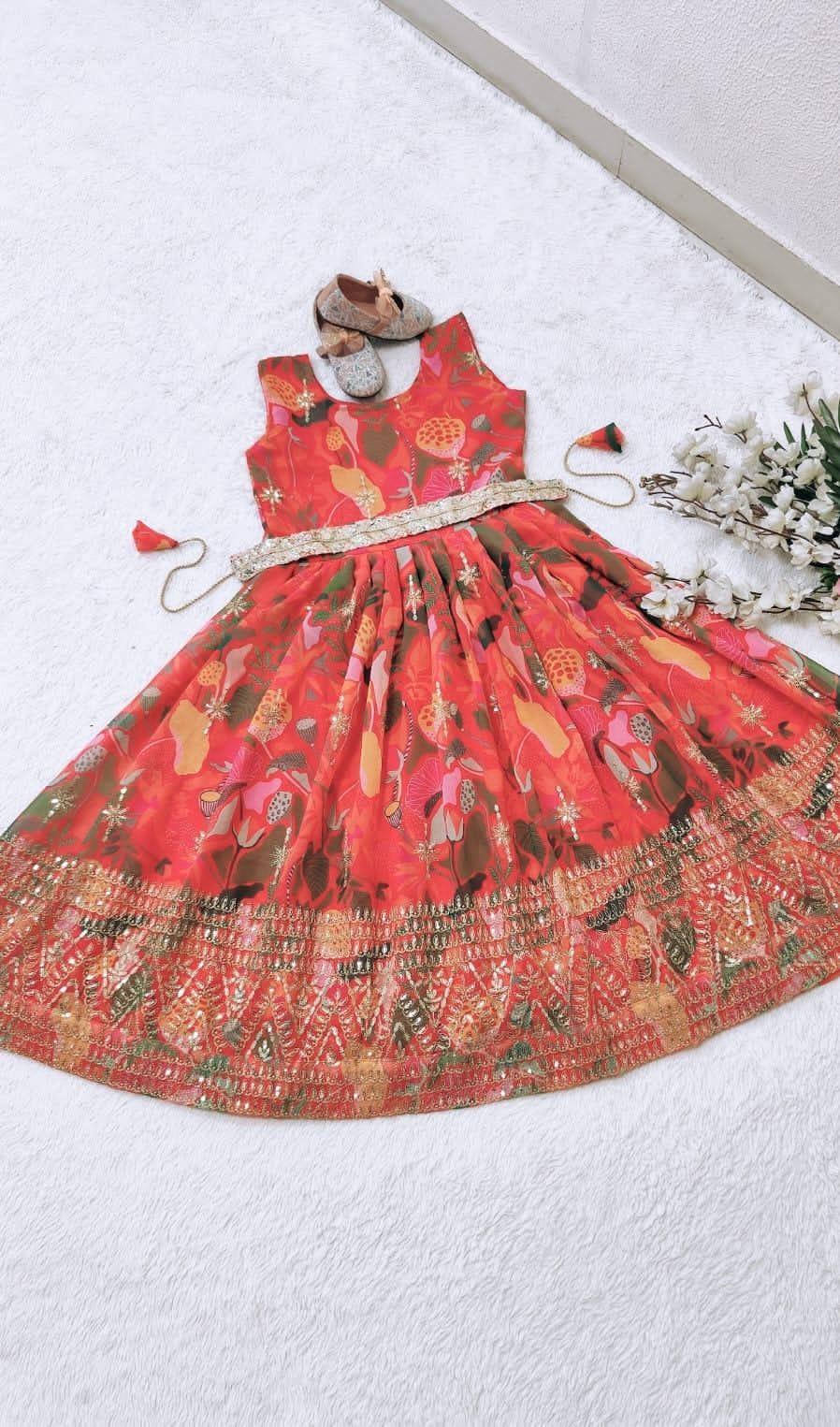 Beautiful Designer Summer Special Pure Georgette Kid&