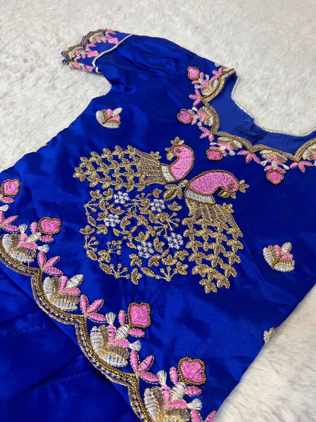 Beautiful Designer Festival Special Handloom Silk Kids Lehenga Choli