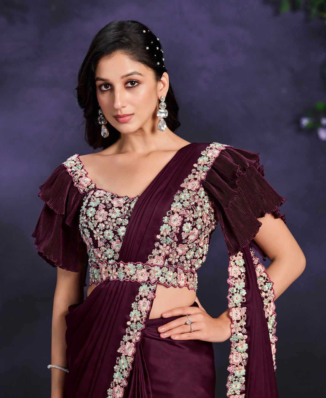 Beautiful Designer Occasion Wear Readymade Saree