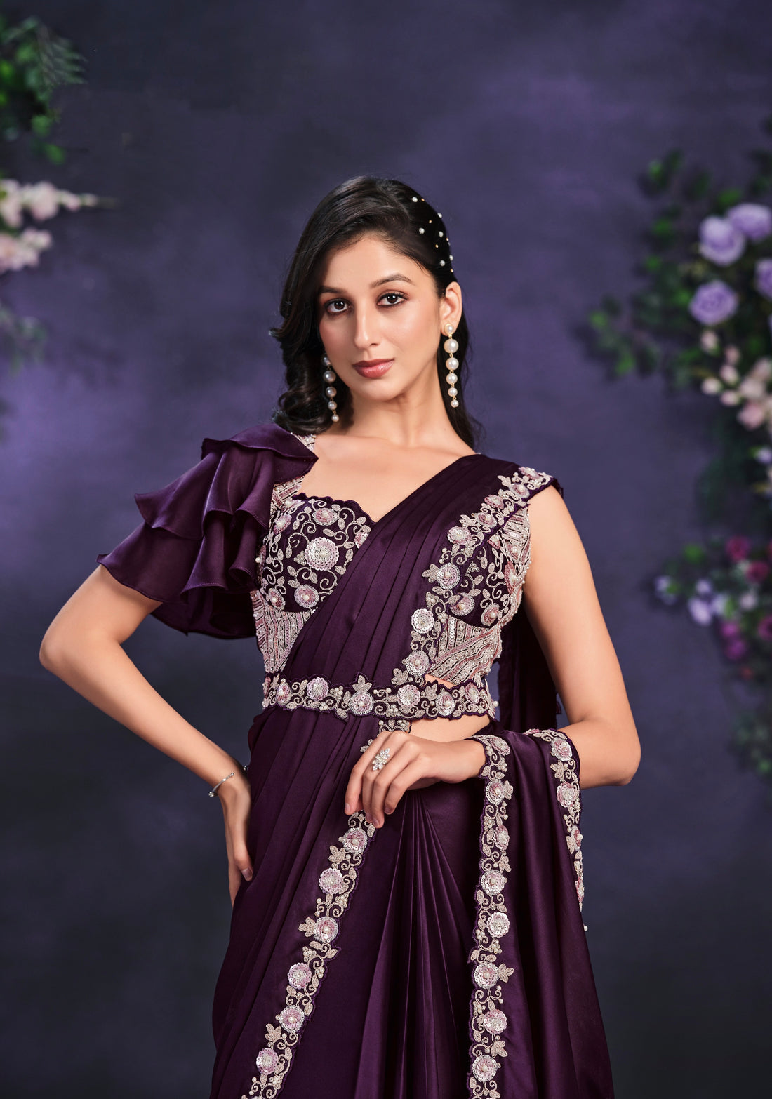 Beautiful Designer Occasion Wear Readymade Saree