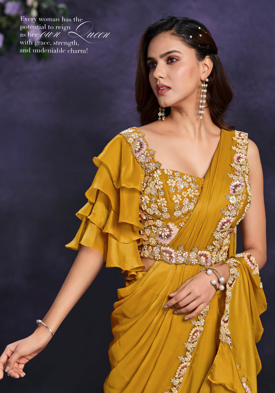 Beautiful Designer Occasion Wear Readymade Saree