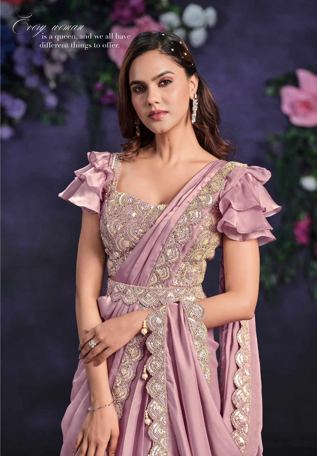 Beautiful Designer Occasion Wear Readymade Saree