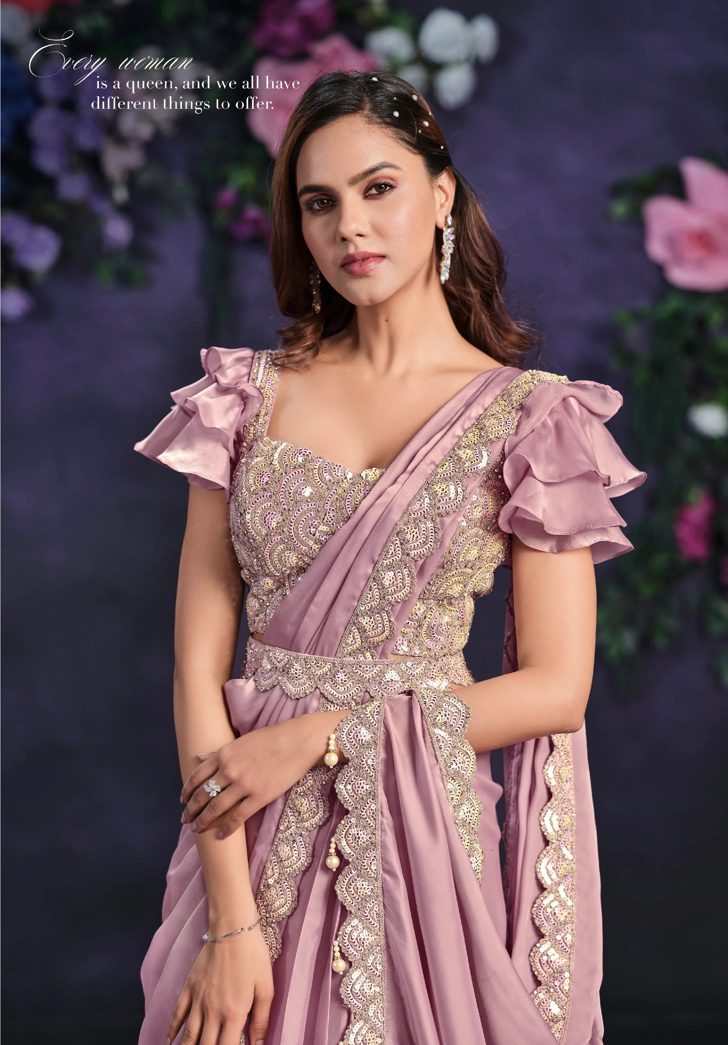 Beautiful Designer Occasion Wear Readymade Saree