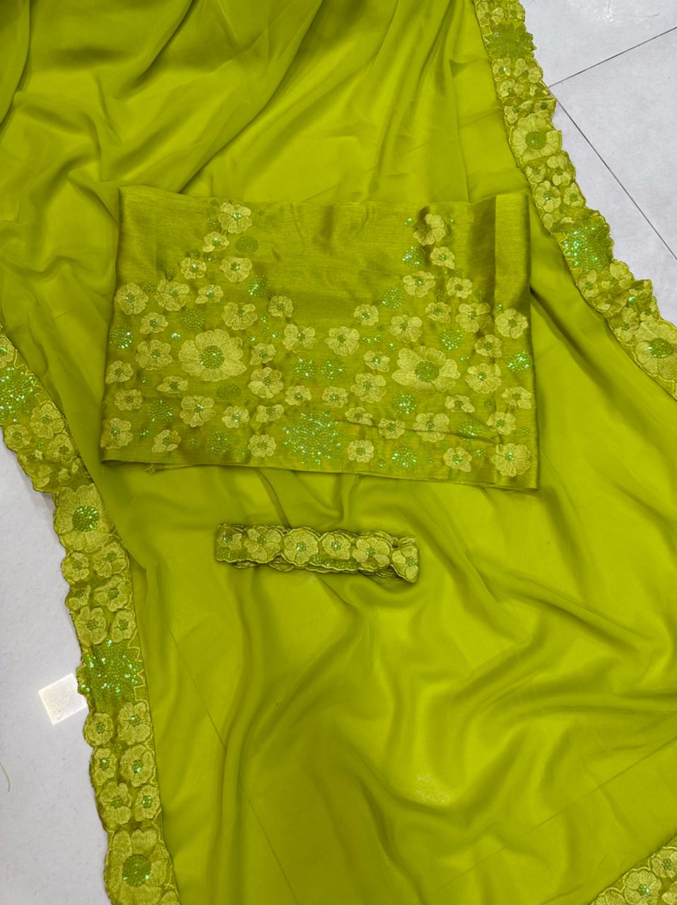 Georgette Sequance Saree