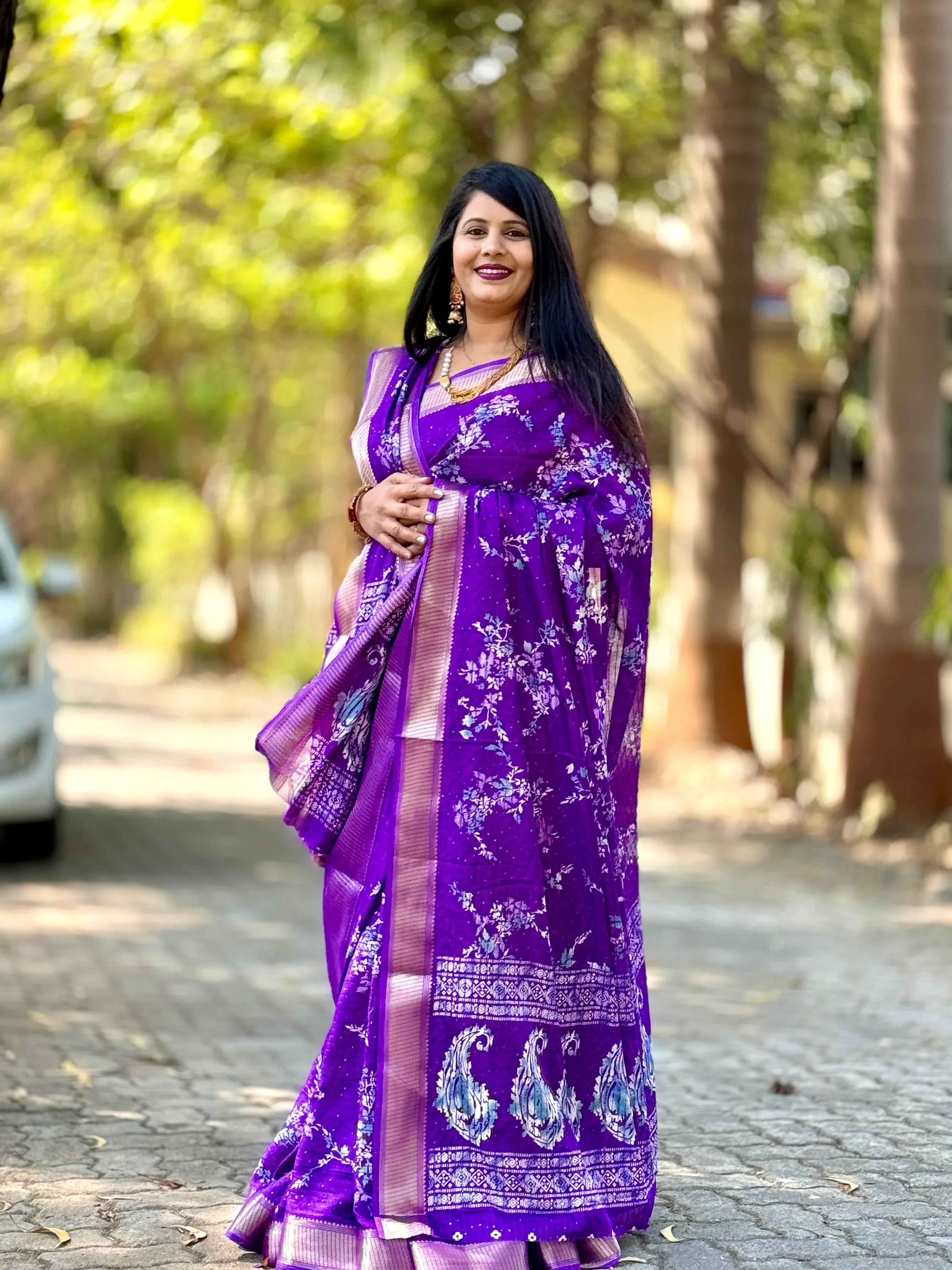 Beautiful Designer Occasion Wear Pure Dola Silk Saree