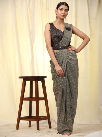 Beautiful Designer Party Wear Ready To Wear Saree