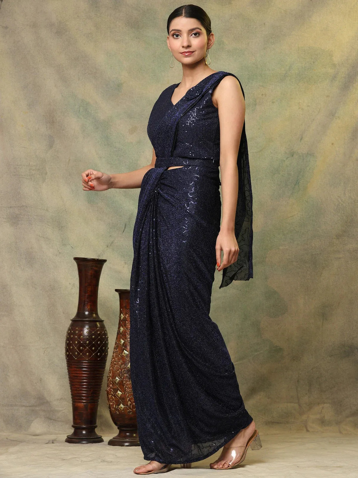 Beautiful Designer Party Wear Ready To Wear Saree