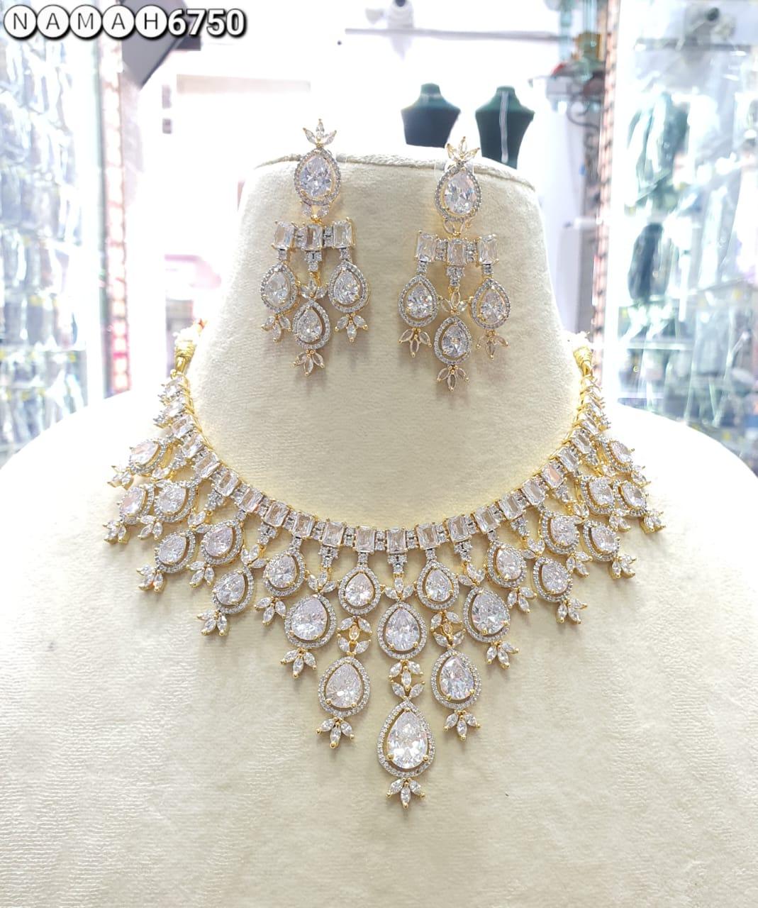 American Diamond Necklace Set