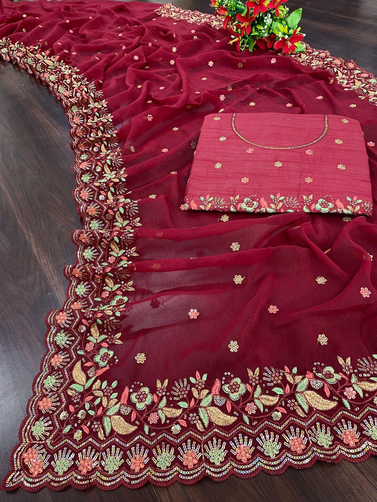 Georgette Sequence Saree