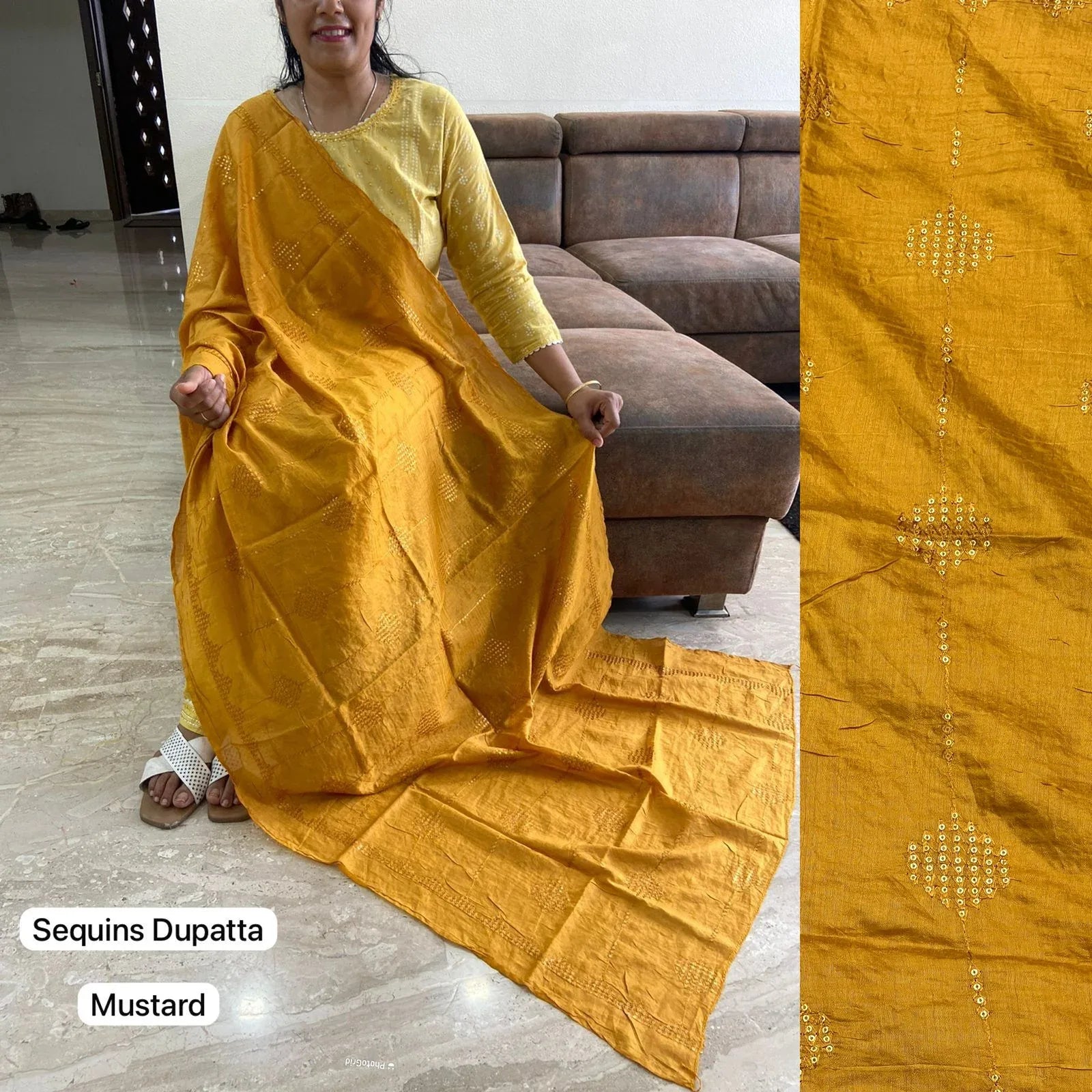 Beautiful Designer Heavy Chanderi Silk With Sequanc Party Wear Dupptta