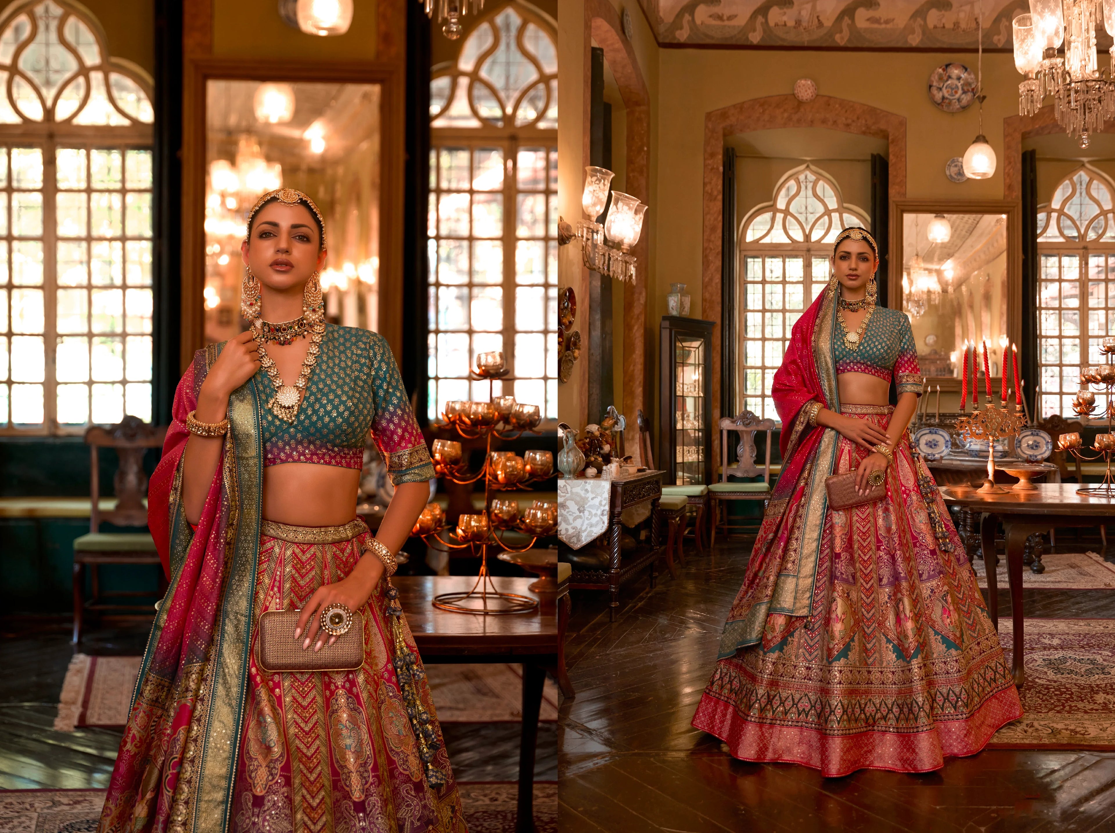 Gorgeous Sparkle Work Bridal Lehenga Choli Set
