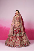 Red Pure Silk Sequins Embroidery Bridal Lehenga Choli & Dupatta