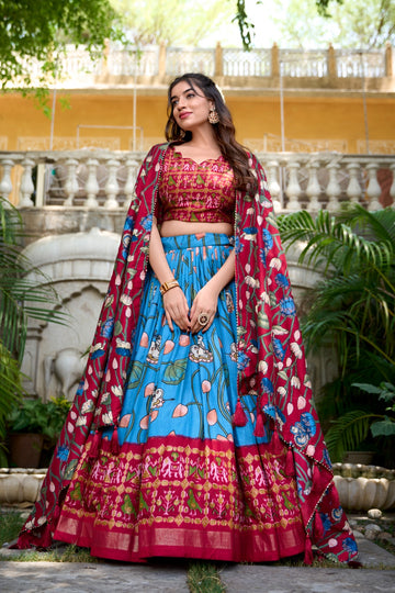 Navaratri Pichwai & Patola Printed Lehenga Choli