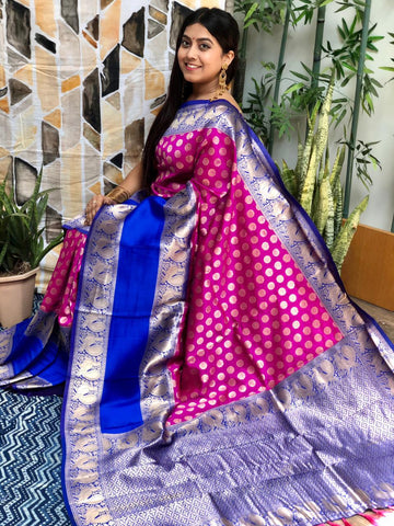 Women's Designer Banarasi Kanchipuram Weaving Silk Saree