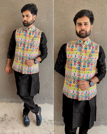 Kurta Pajama with Modi Jacket